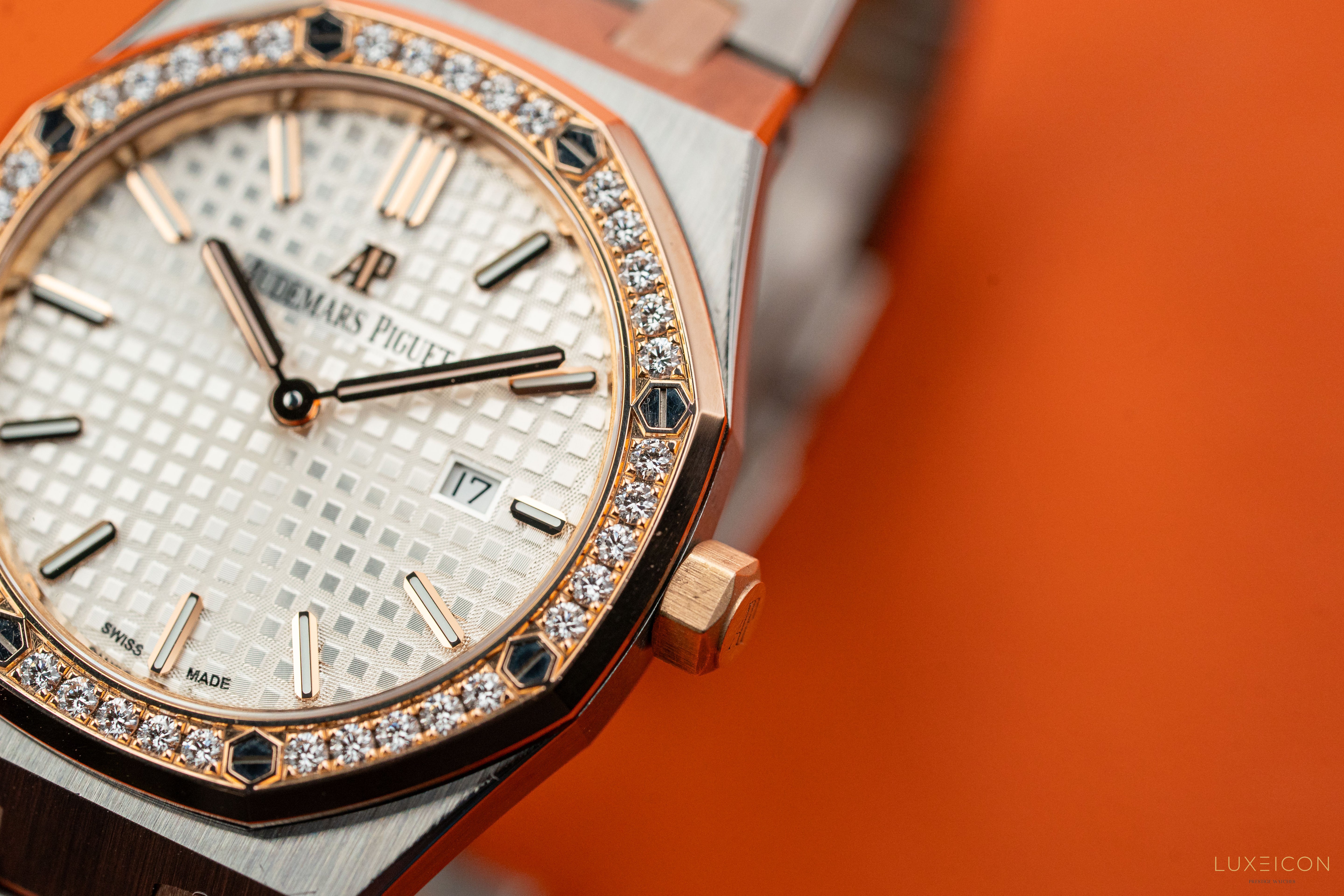 Audemars Piguet Royal Oak Lady 67651SR Rose Gold &amp; Steel With Diamond Bezel 2021