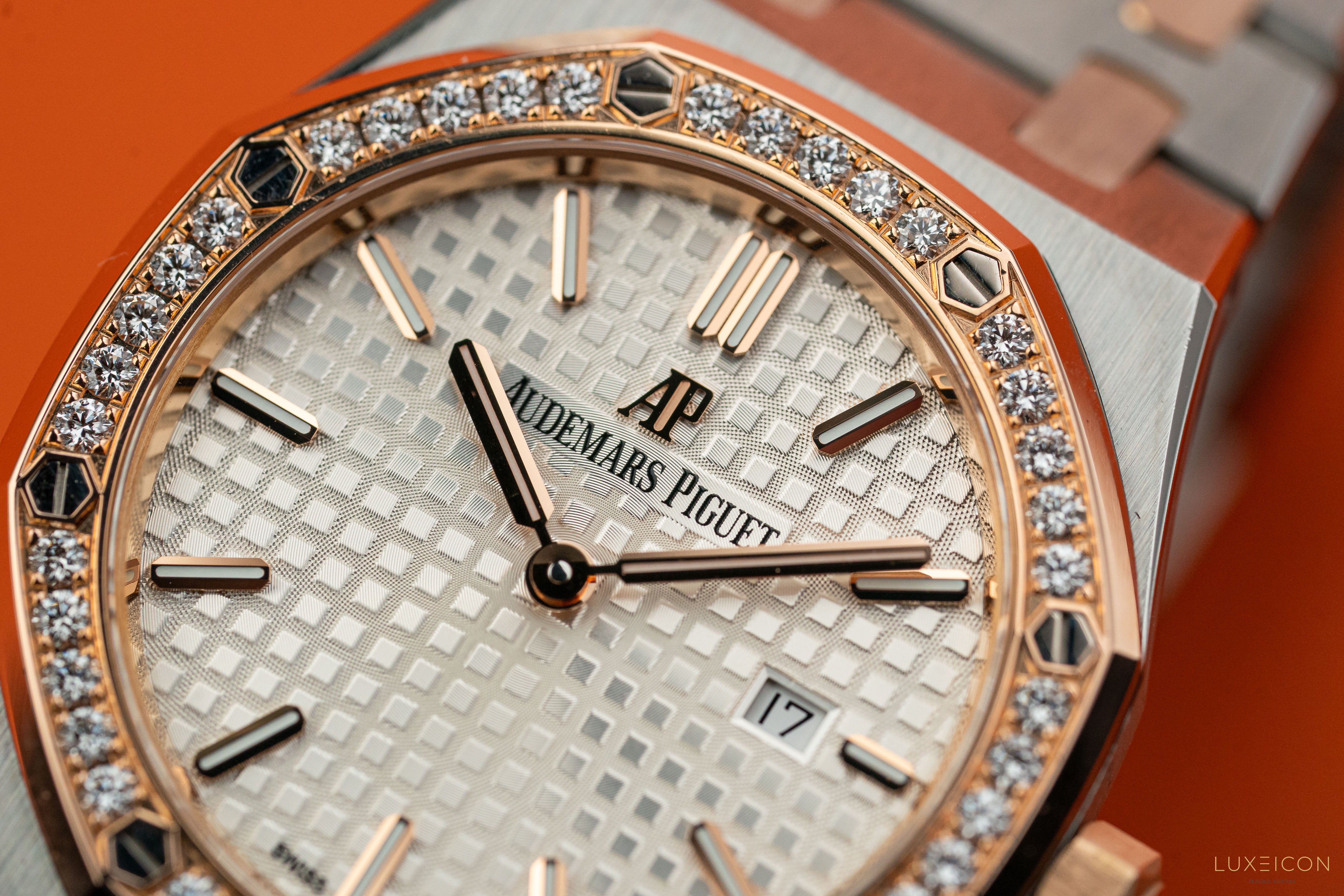 Audemars Piguet Royal Oak Lady 67651SR Rose Gold &amp; Steel With Diamond Bezel 2021