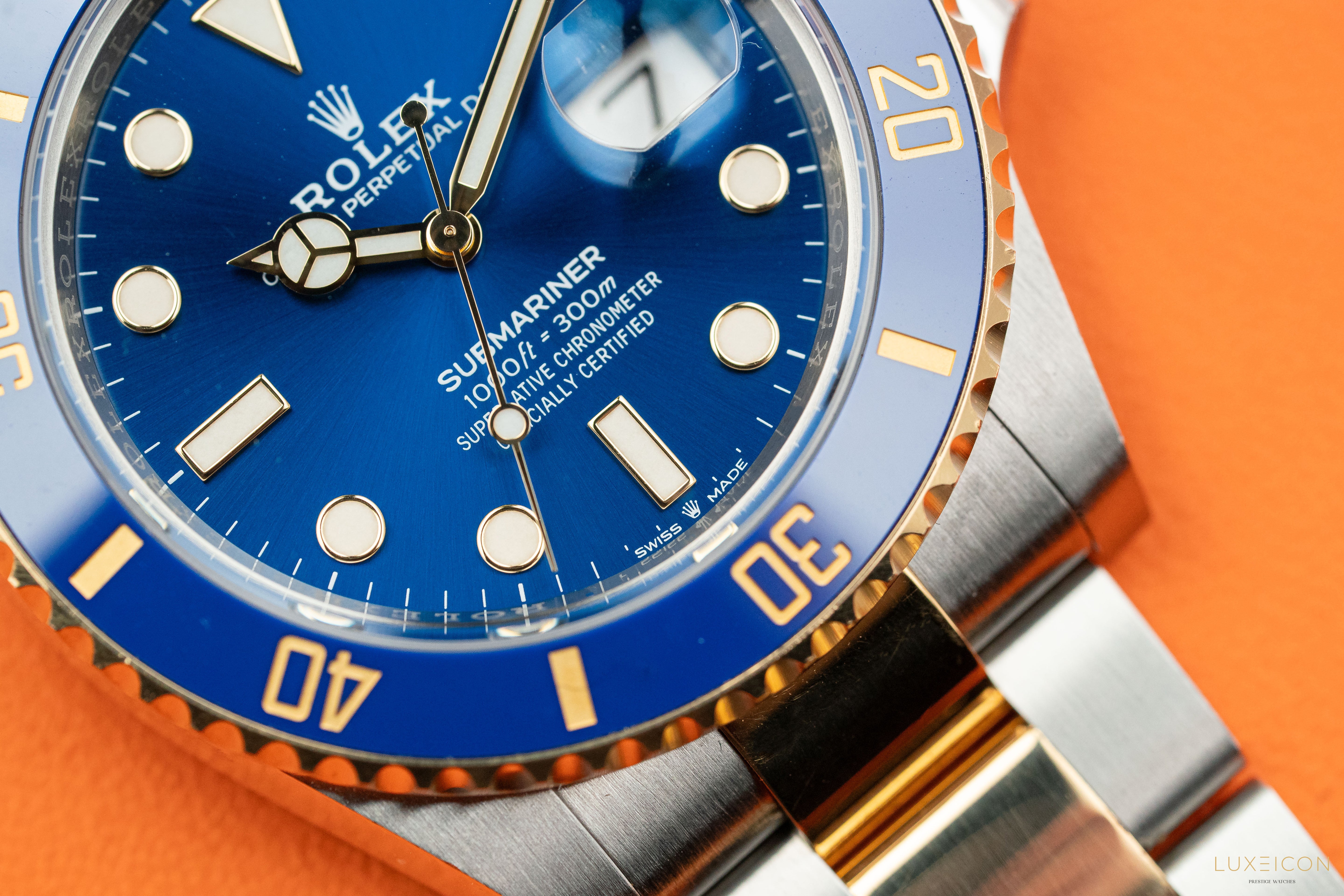 Rolex Submariner Date 41mm Blue Dial 18ct Gold Steel 126613LB