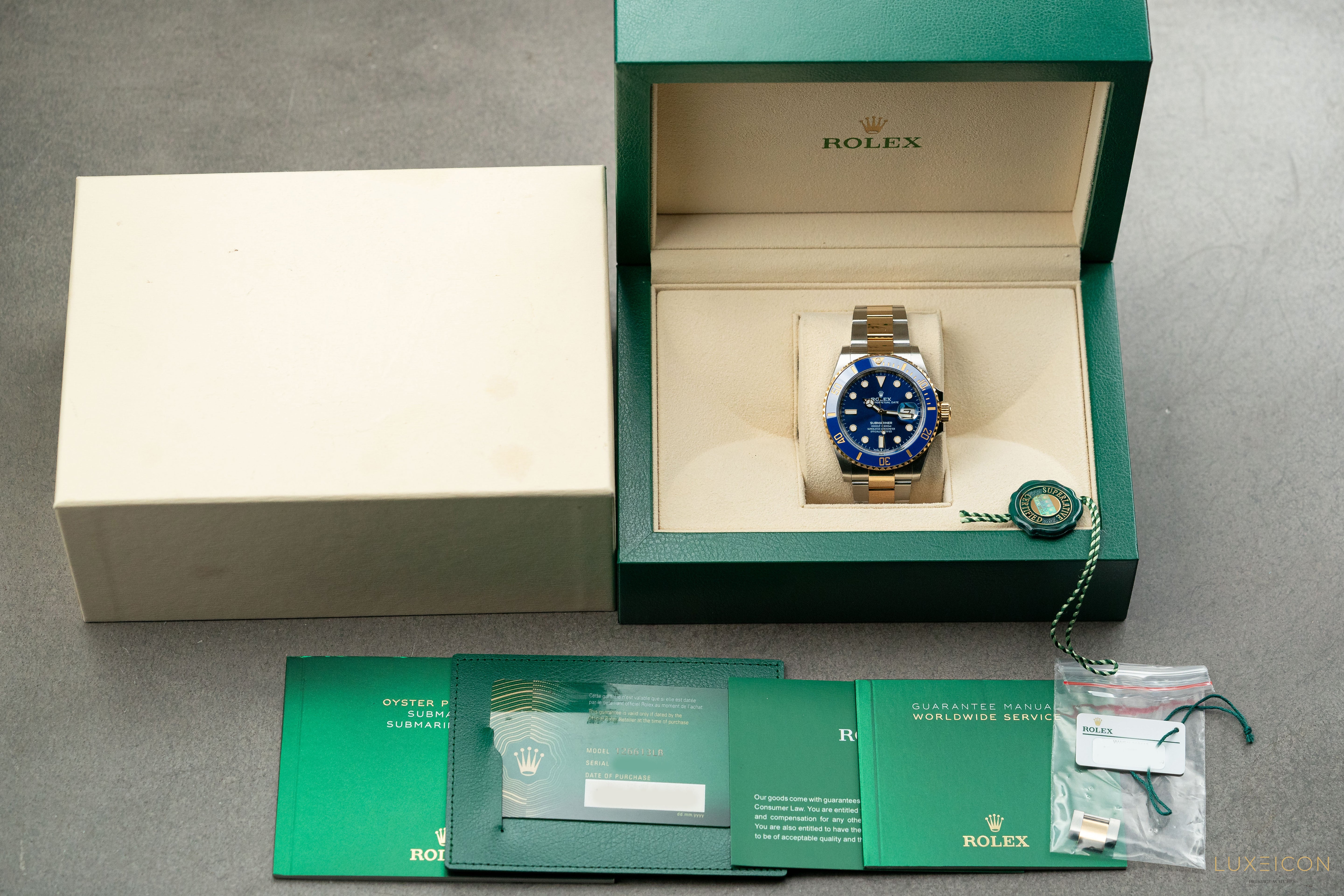 Rolex Submariner Date 41mm Blue Dial 18ct Gold Steel 126613LB