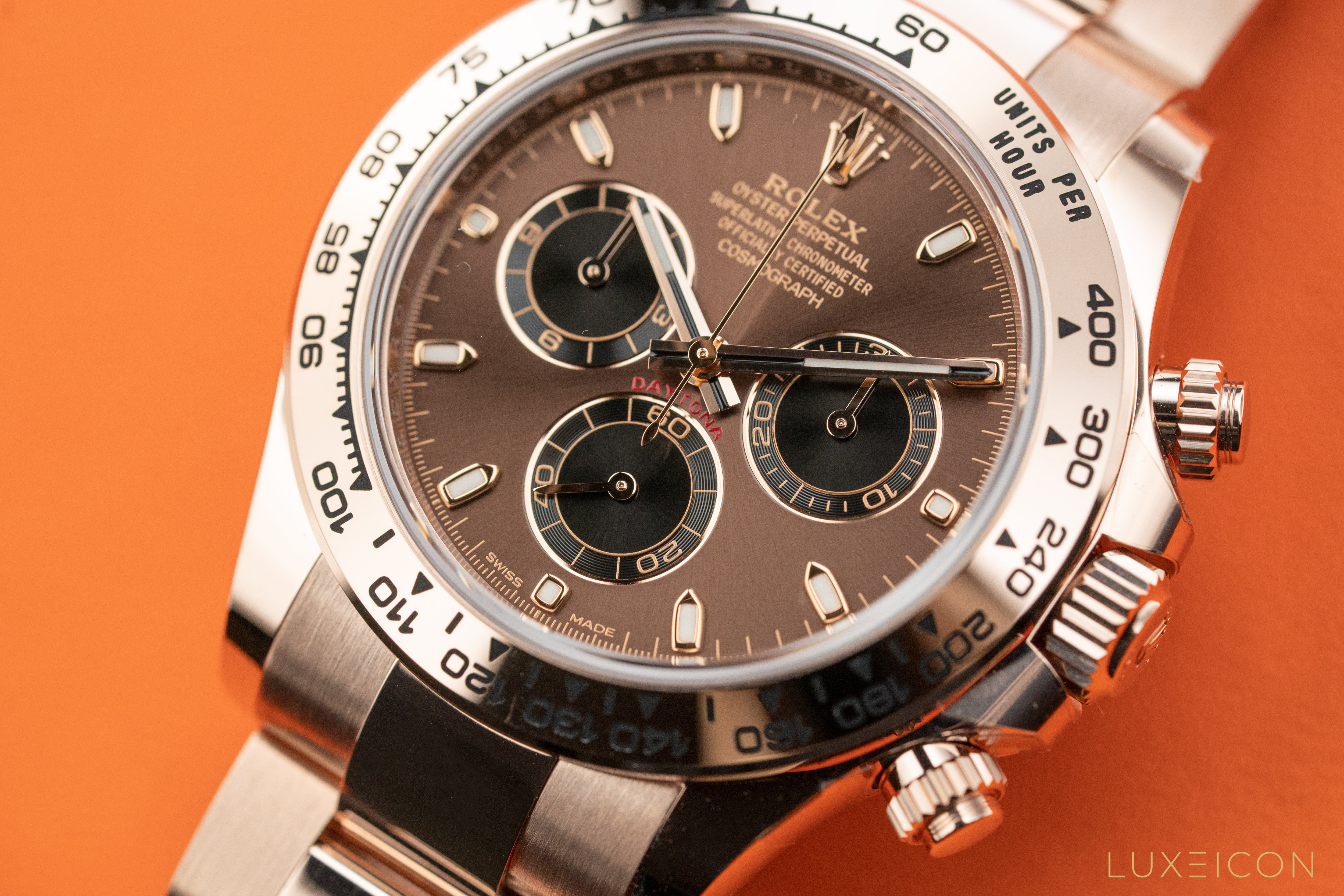 Rolex Everose Gold Cosmograph Daytona 40mm Chocolate and Black Index Dial 116505