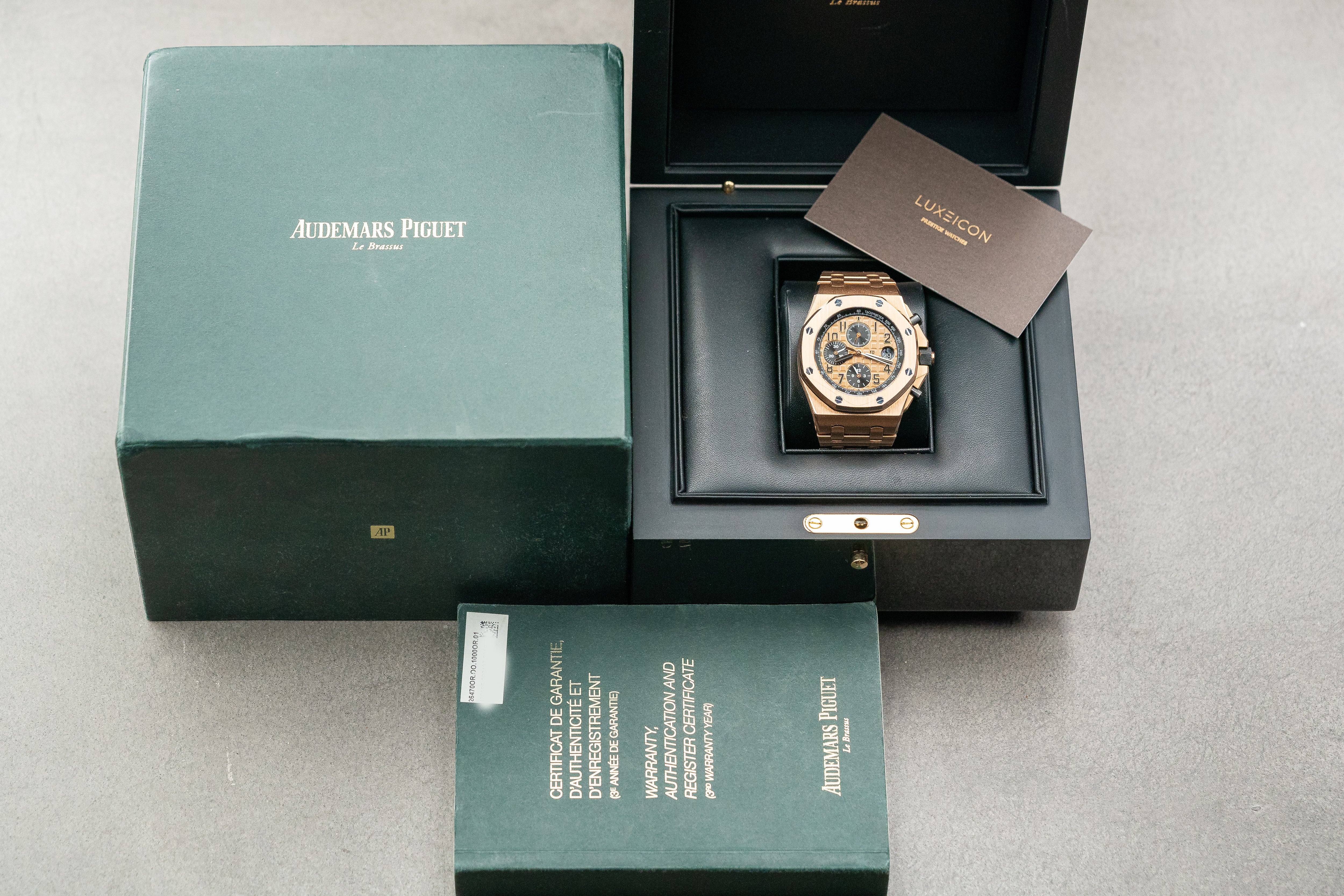 Audemars Piguet Royal Oak Offshore Chronograph Rose Gold Bracelet "BRICK" 2016