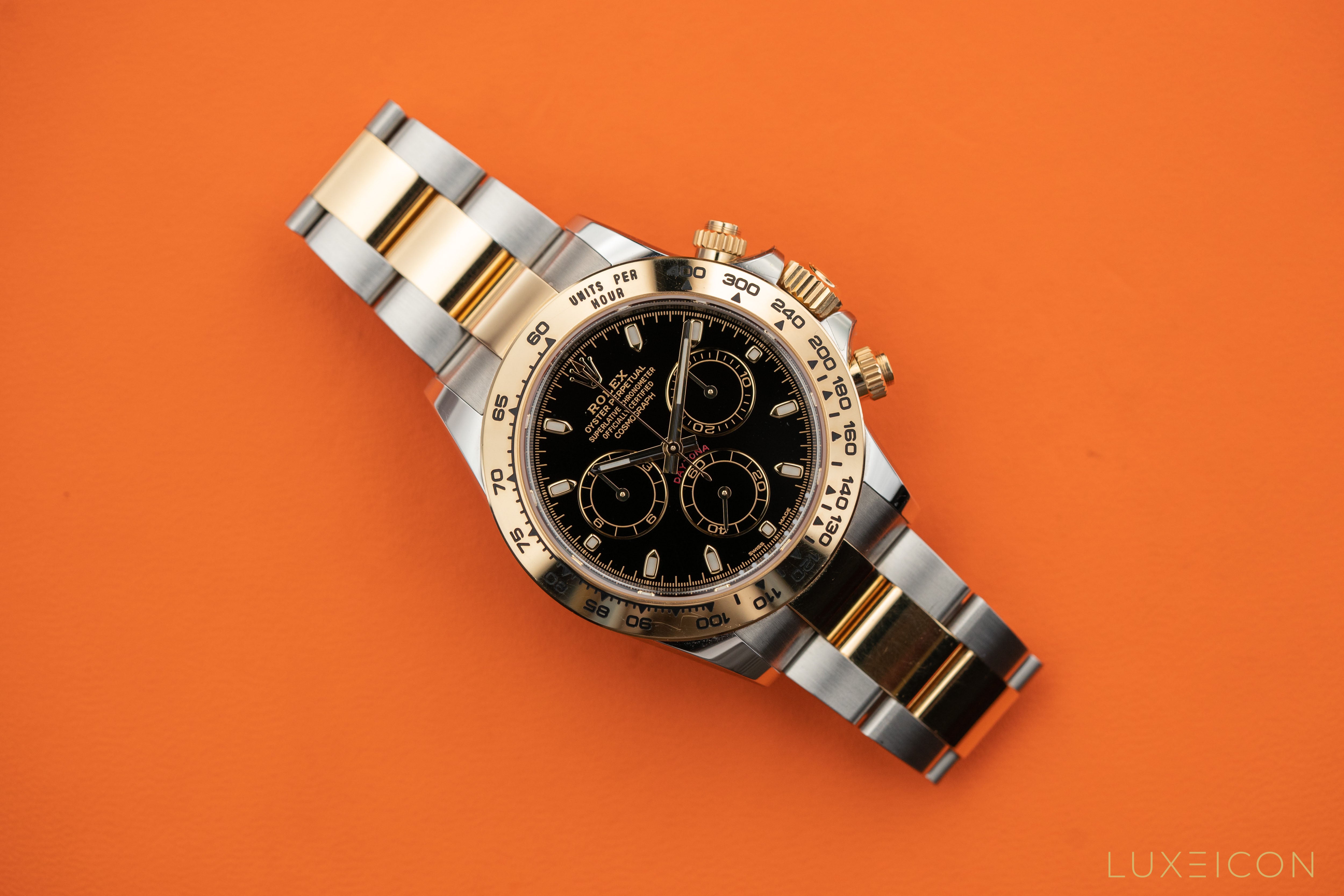 Rolex Daytona 116503 Black Index Dial Two Tone Yellow Gold Stainless Steel