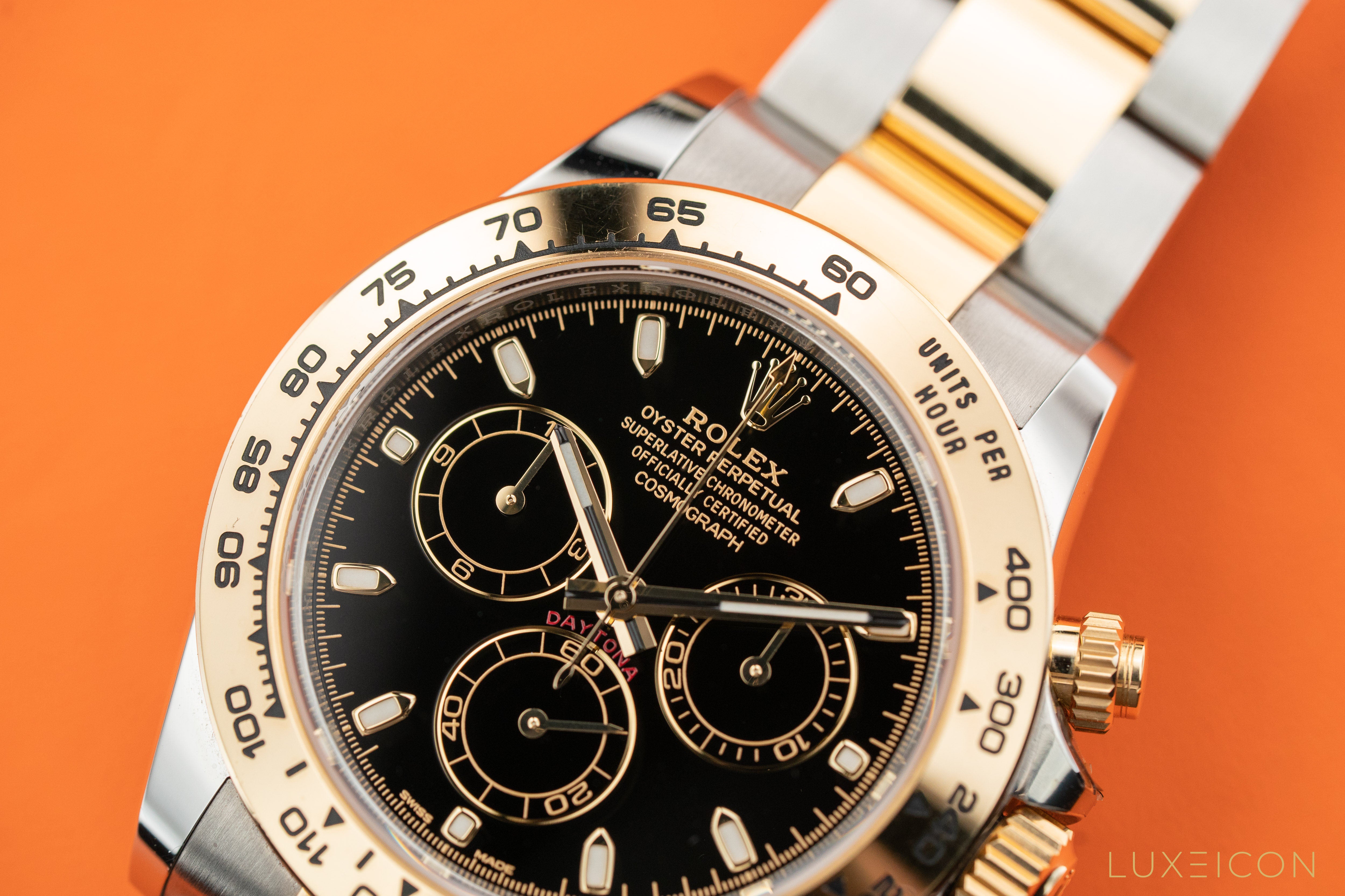 Rolex Daytona 116503 Black Index Dial Two Tone Yellow Gold Stainless Steel