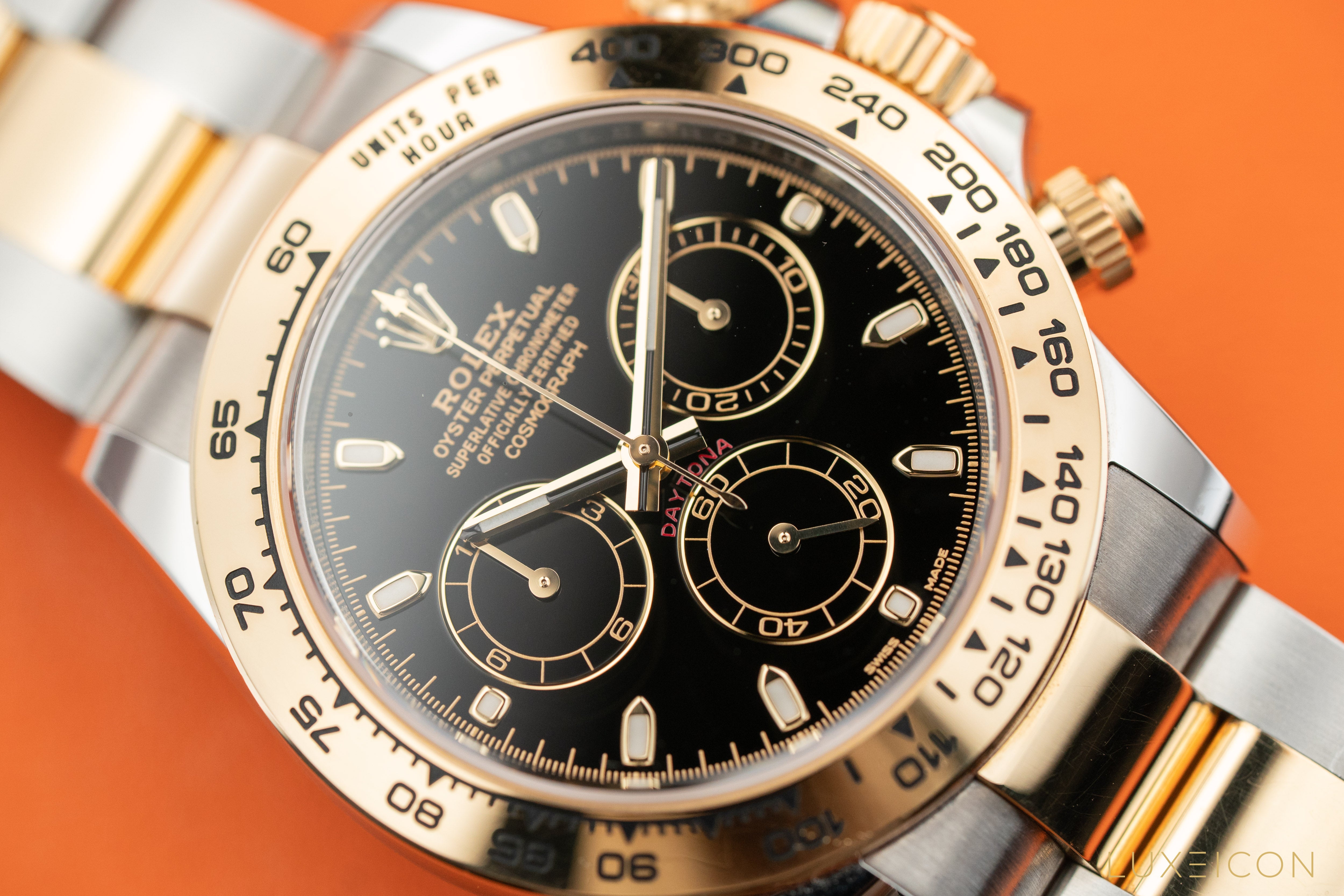 Rolex Daytona 116503 Black Index Dial Two Tone Yellow Gold Stainless Steel