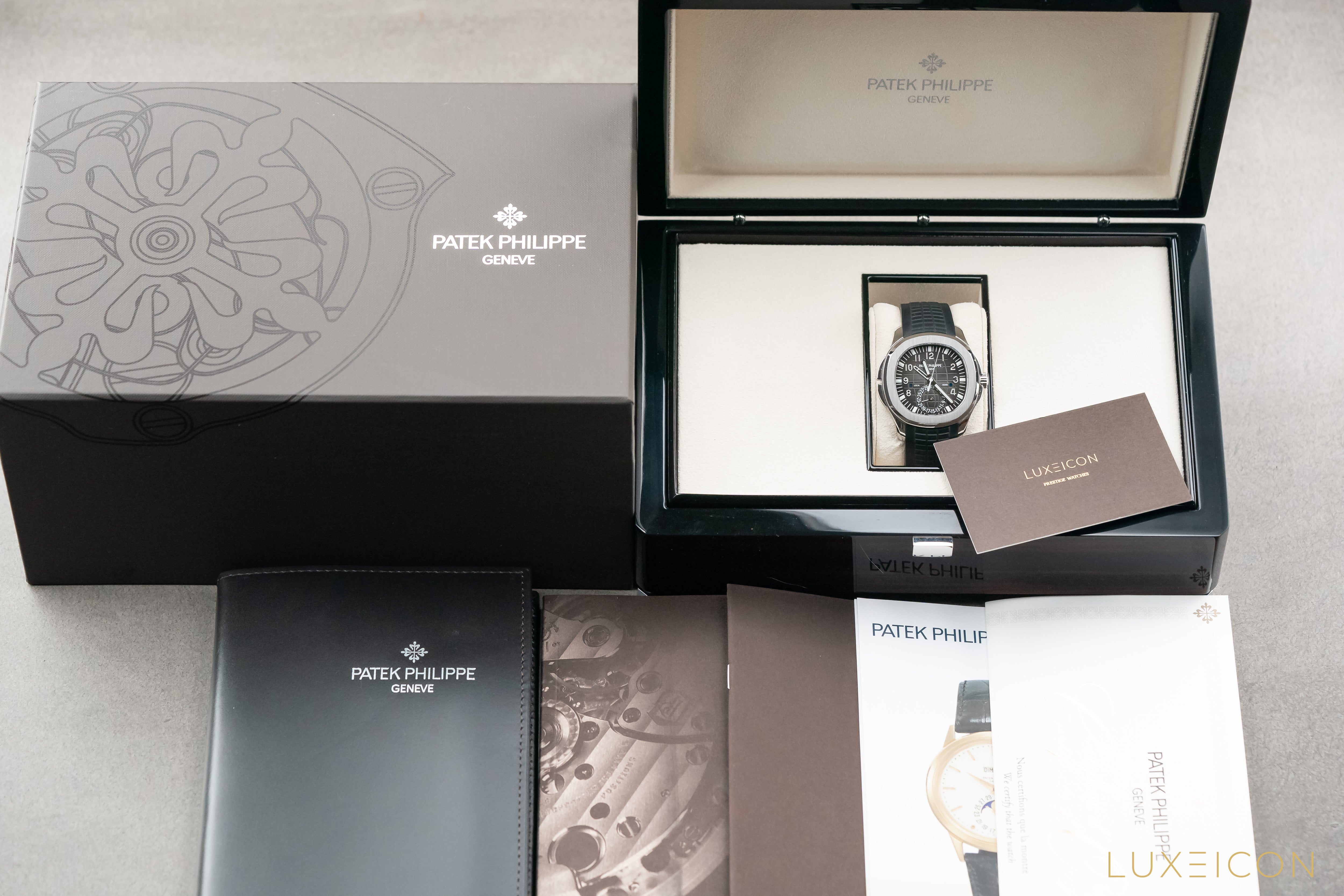 Patek Philippe Aquanaut Travel Time Steel Black Dial Dual Time Zone 5164A-001 2020