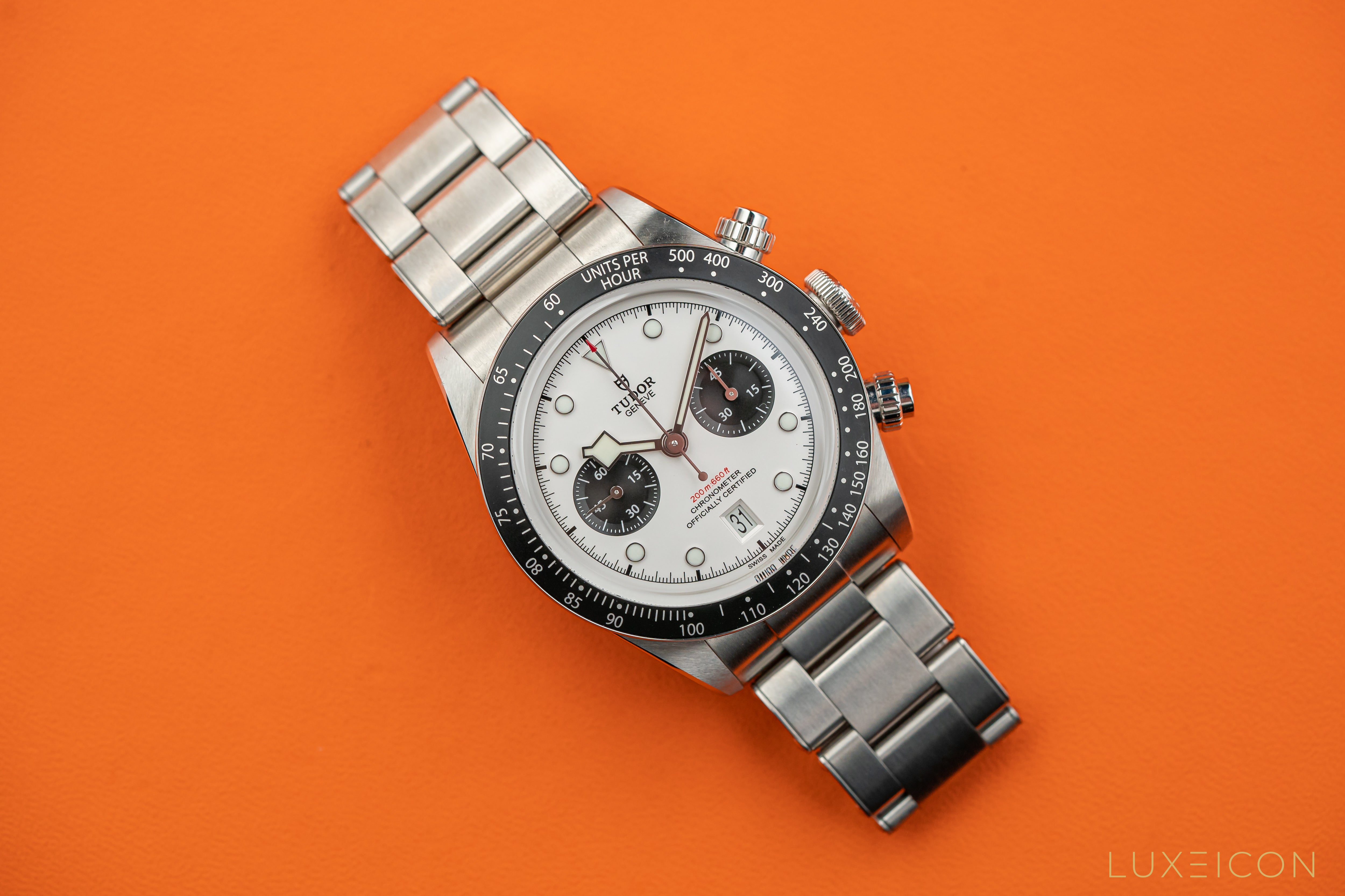 Tudor Heritage Black Bay Chronograph Panda white Dial Bracelet 79360N 2021