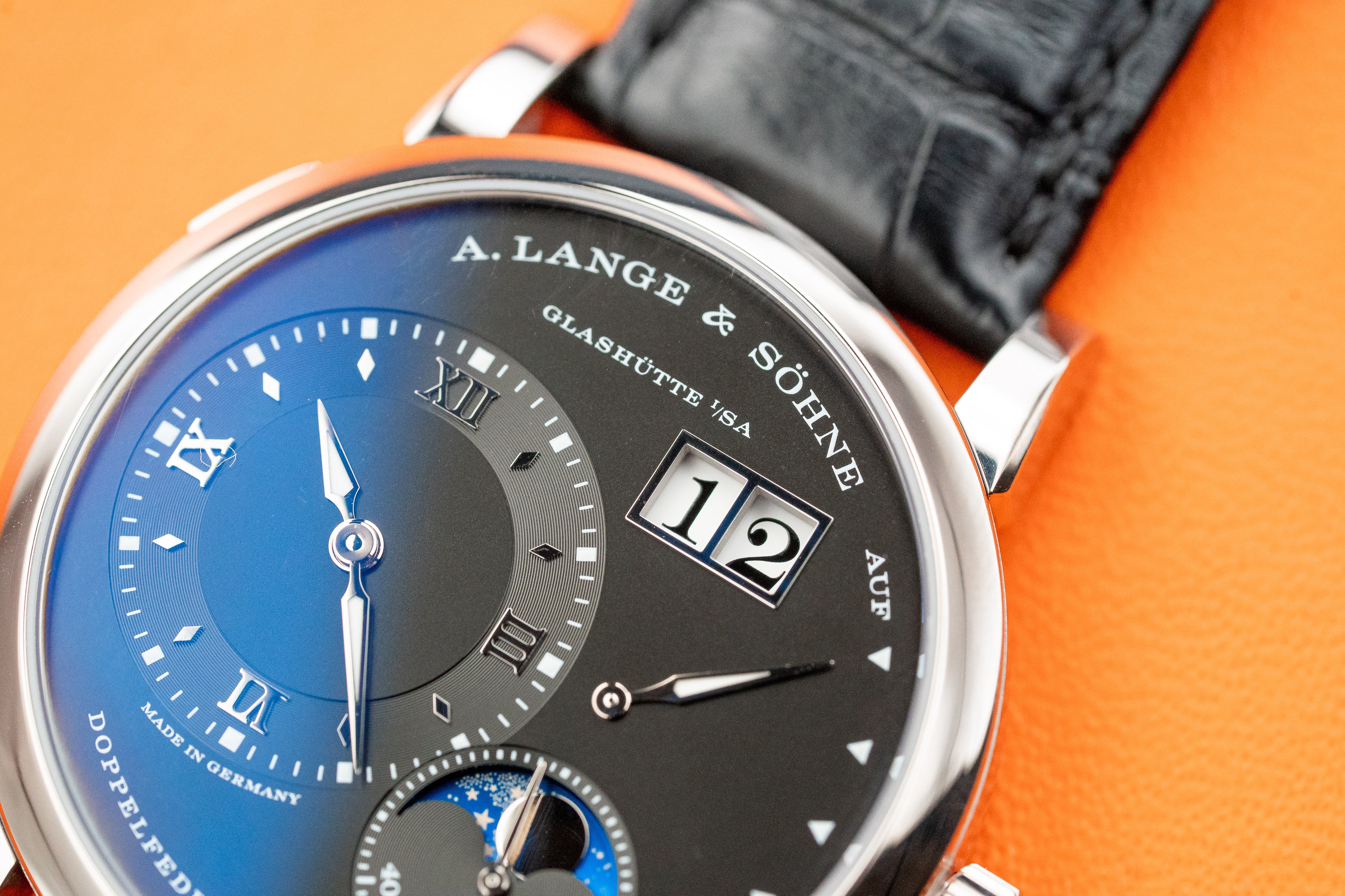 A. Lange & Söhne Lange 1 192.029 Moonphase White Gold Black Dial