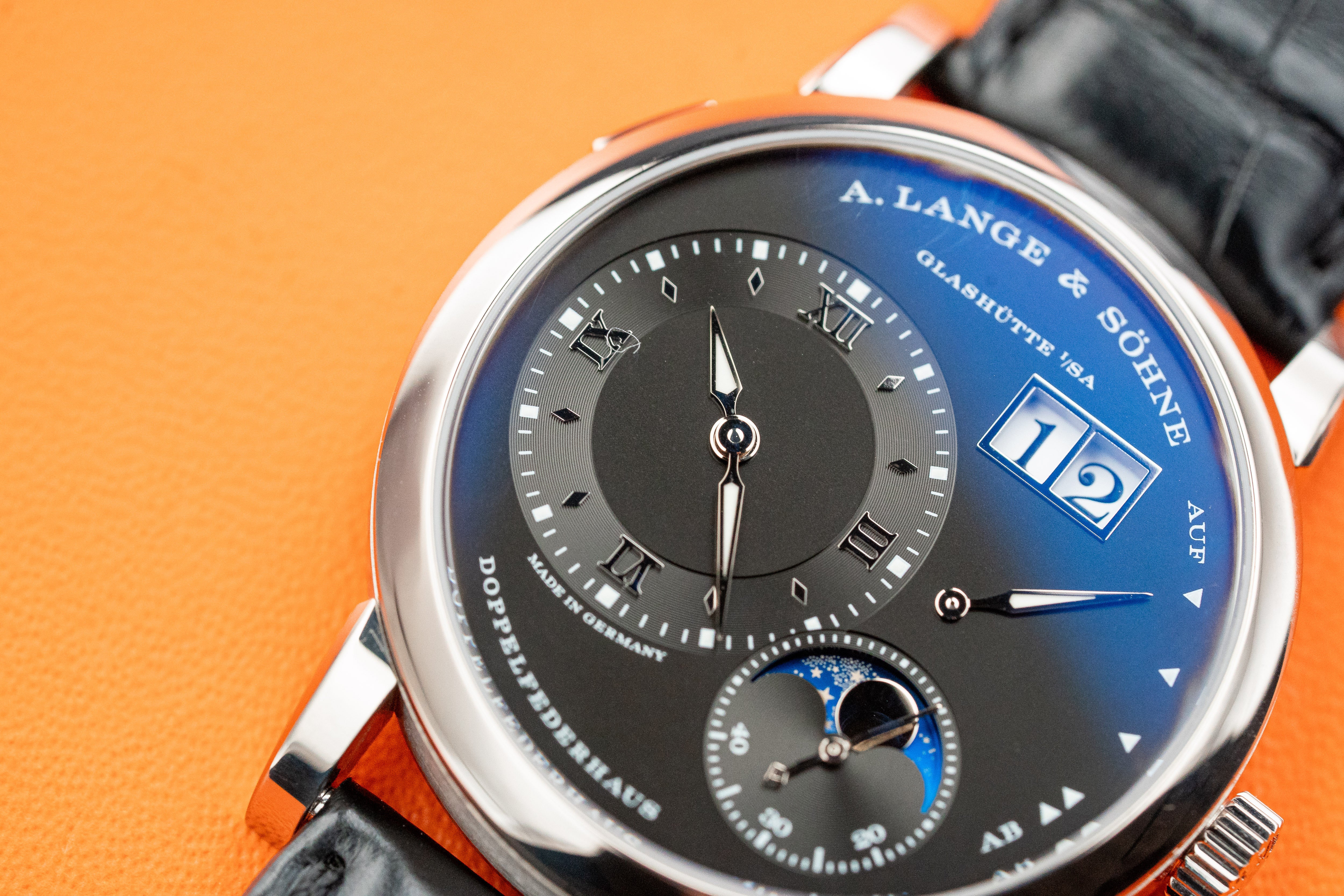 A. Lange & Söhne Lange 1 192.029 Moonphase White Gold Black Dial