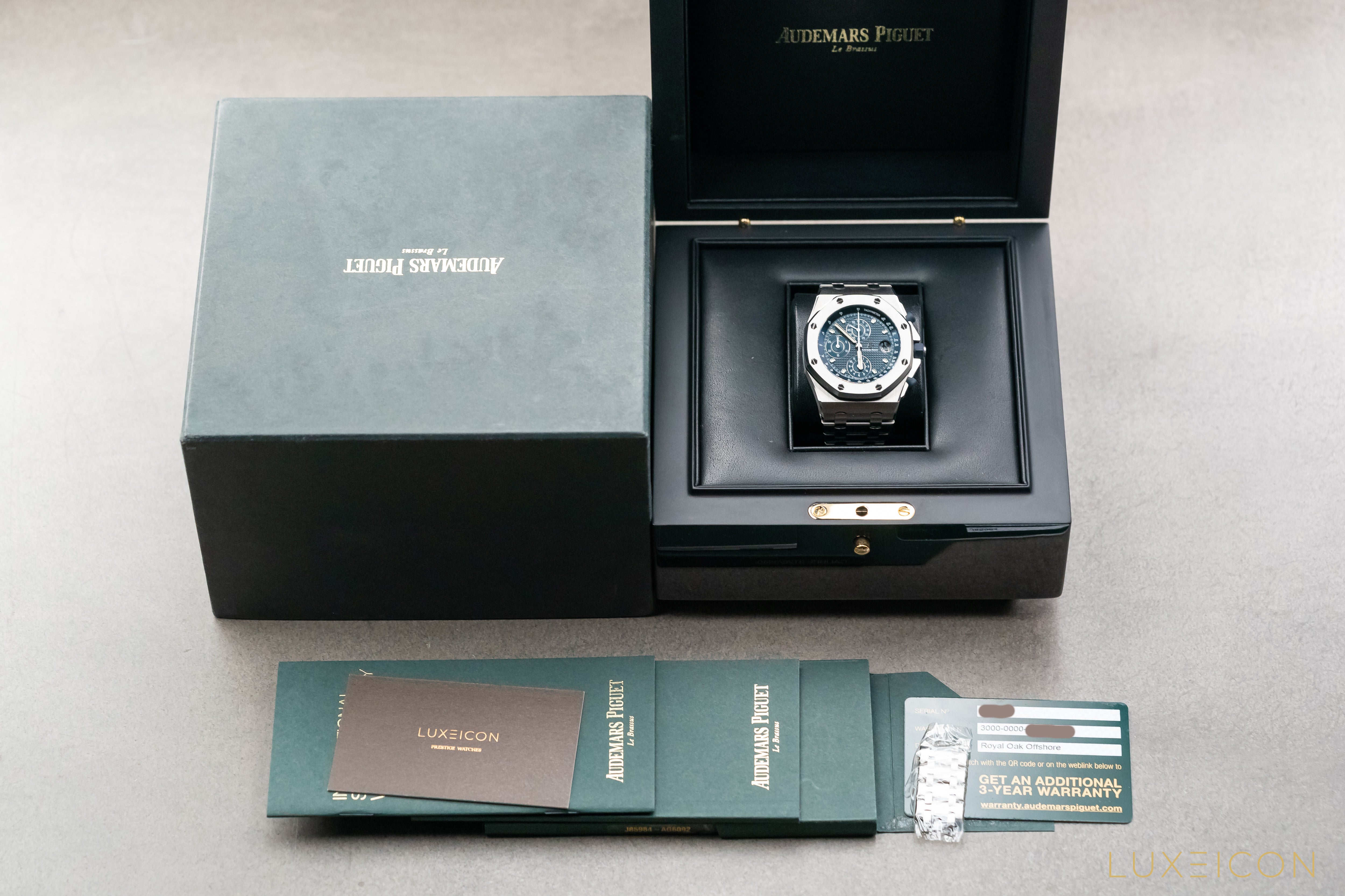 Audemars Piguet Royal Oak Offshore 26237st Blue 25th Aniversary Stainless Steel Full Set 42mm