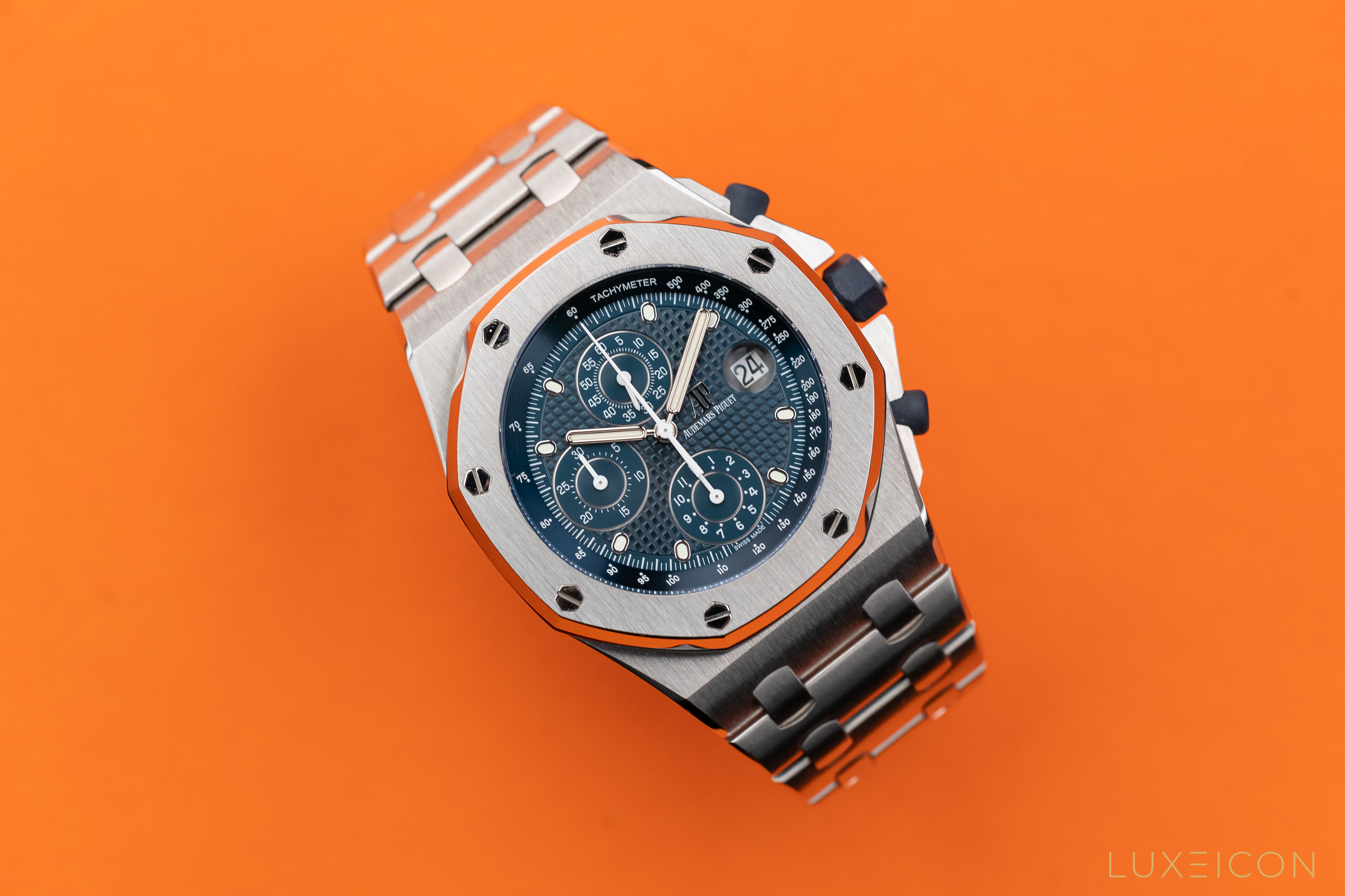 Audemars Piguet Royal Oak Offshore 26237st Blue 25th Aniversary Stainless Steel Full Set 42mm