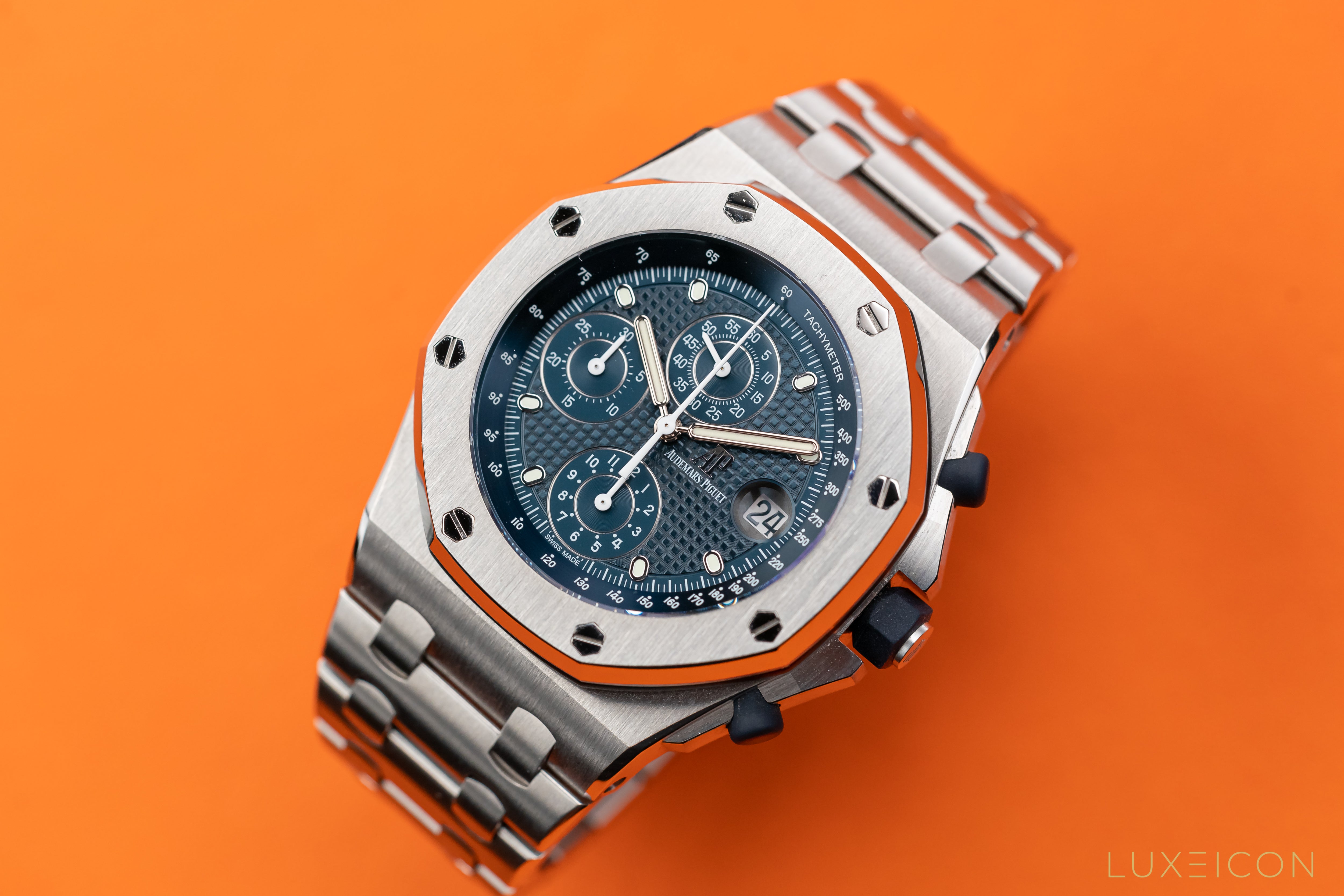 Audemars Piguet Royal Oak Offshore 26237st Blue 25th Aniversary Stainless Steel Full Set 42mm