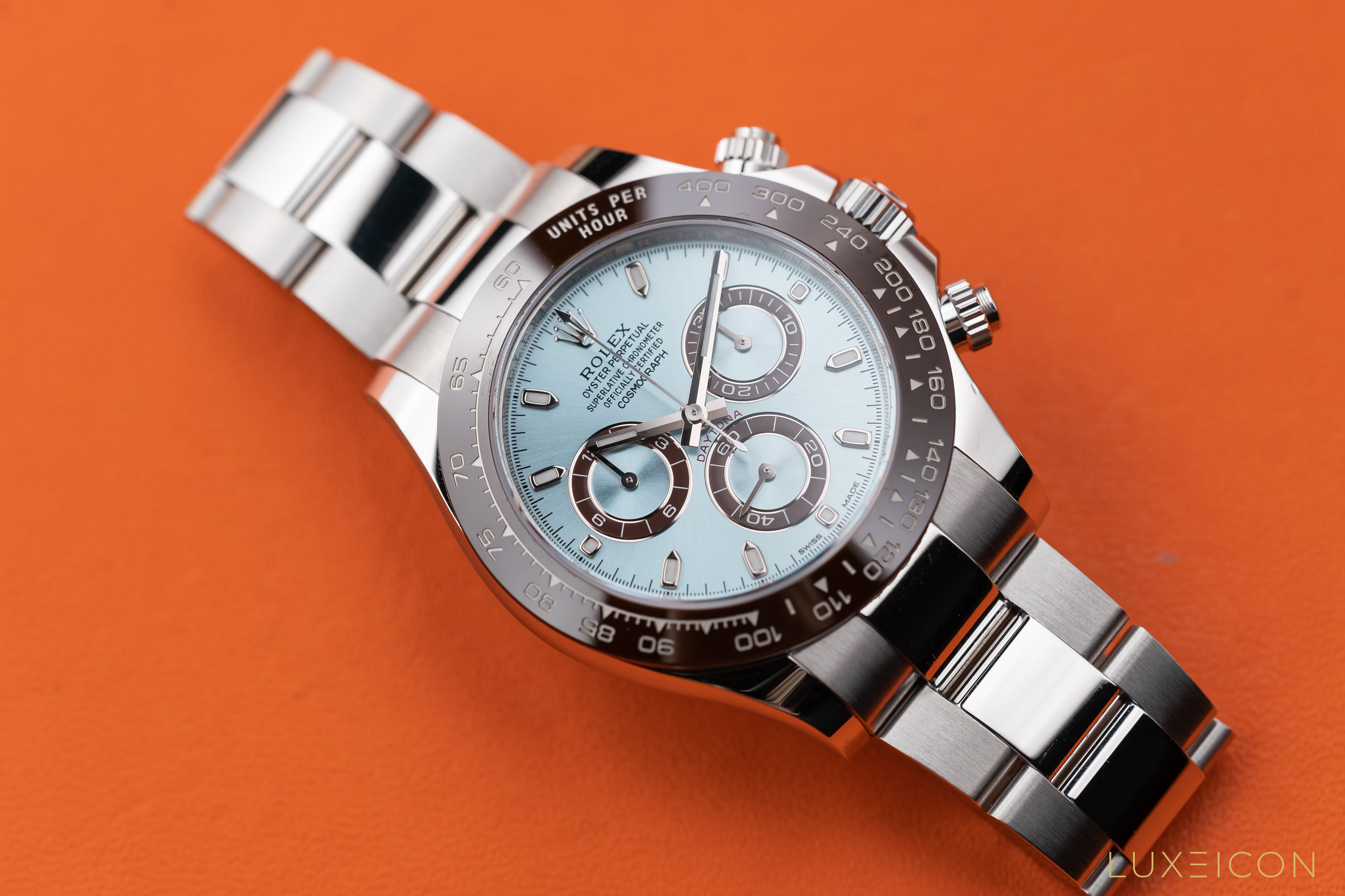 Rolex &nbsp;Cosmograph Daytona Platinum 40mm Ice Blue Index Dial 2023 116506