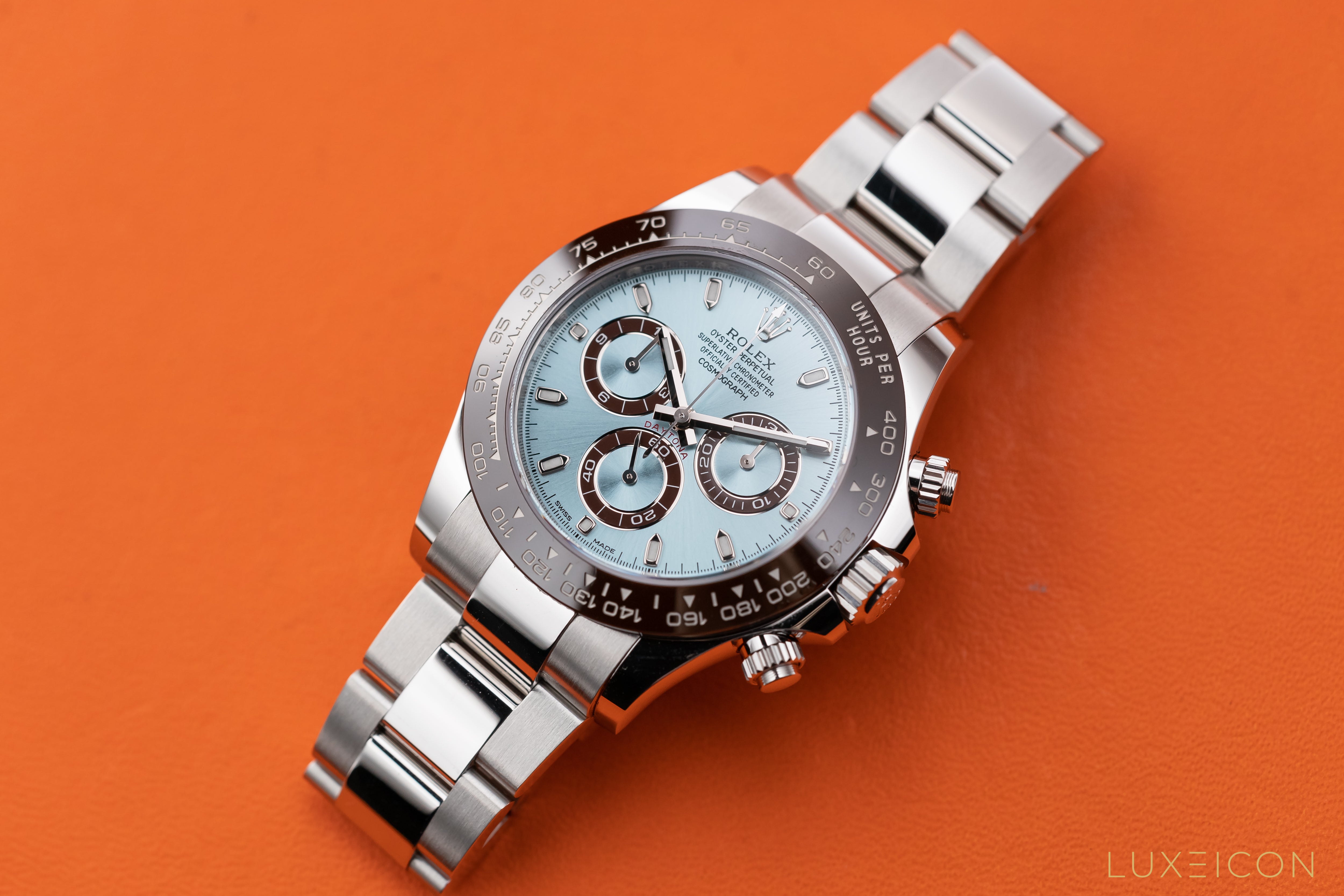 Rolex &nbsp;Cosmograph Daytona Platinum 40mm Ice Blue Index Dial 2023 116506