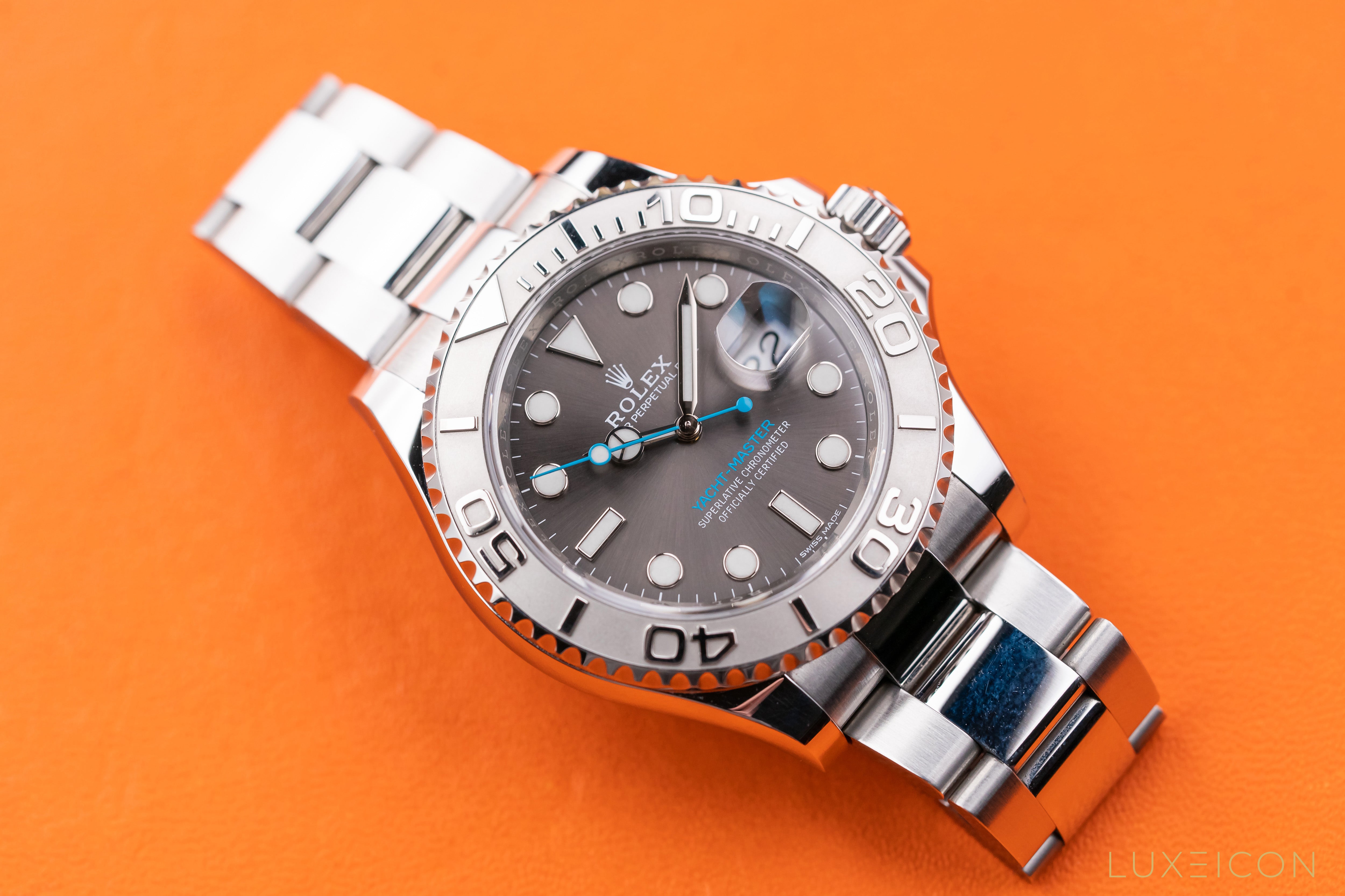 Rolex Yacht-Master 40mm Dark Rhodium Dial Steel and Platinum 116622