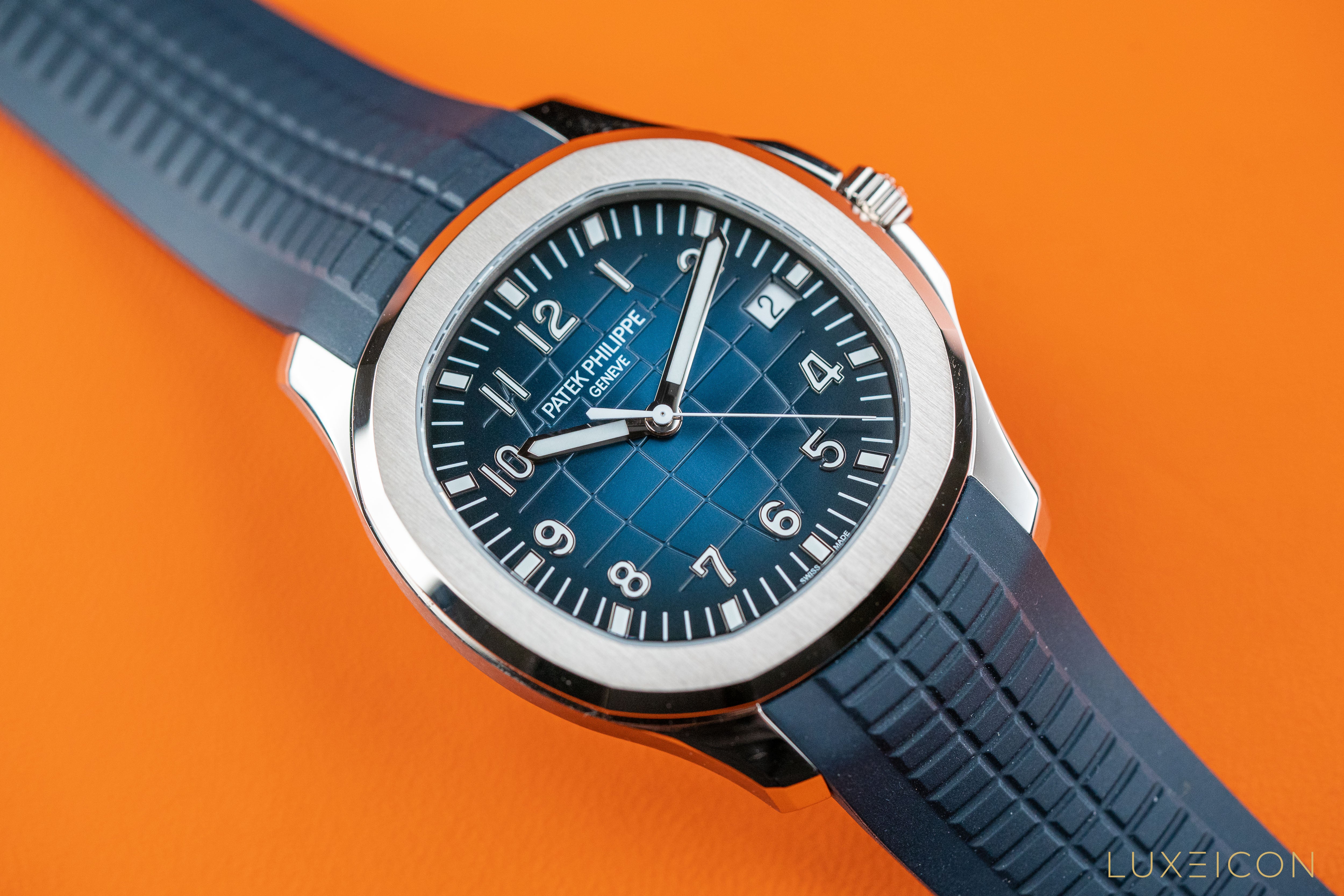 Patek Philippe Aquanaut 5168G-001 Jumbo White Gold Blue Dial 2024