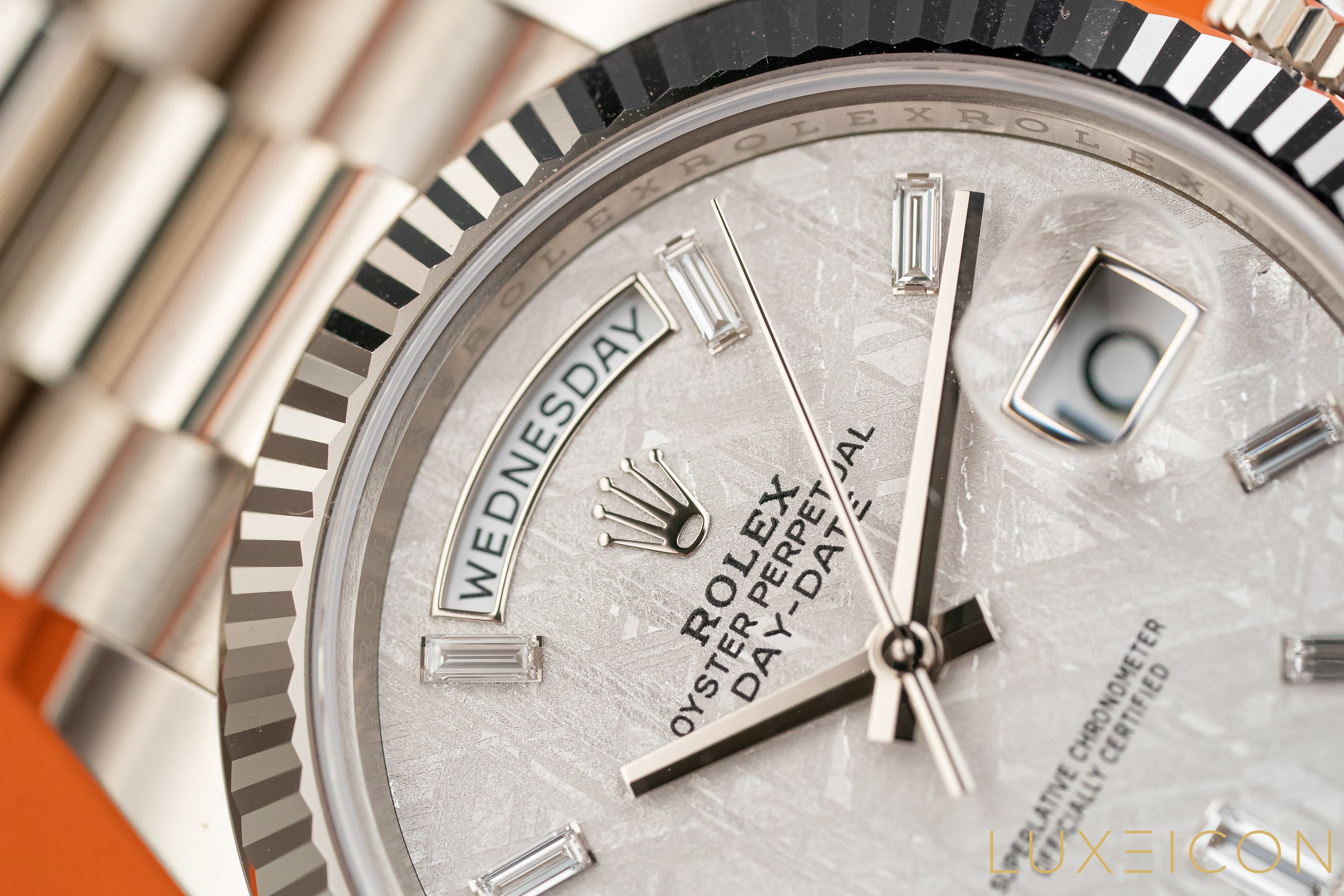 Rolex Day-Date 40 40mm White Gold Meteorite Diamond Dial 228239