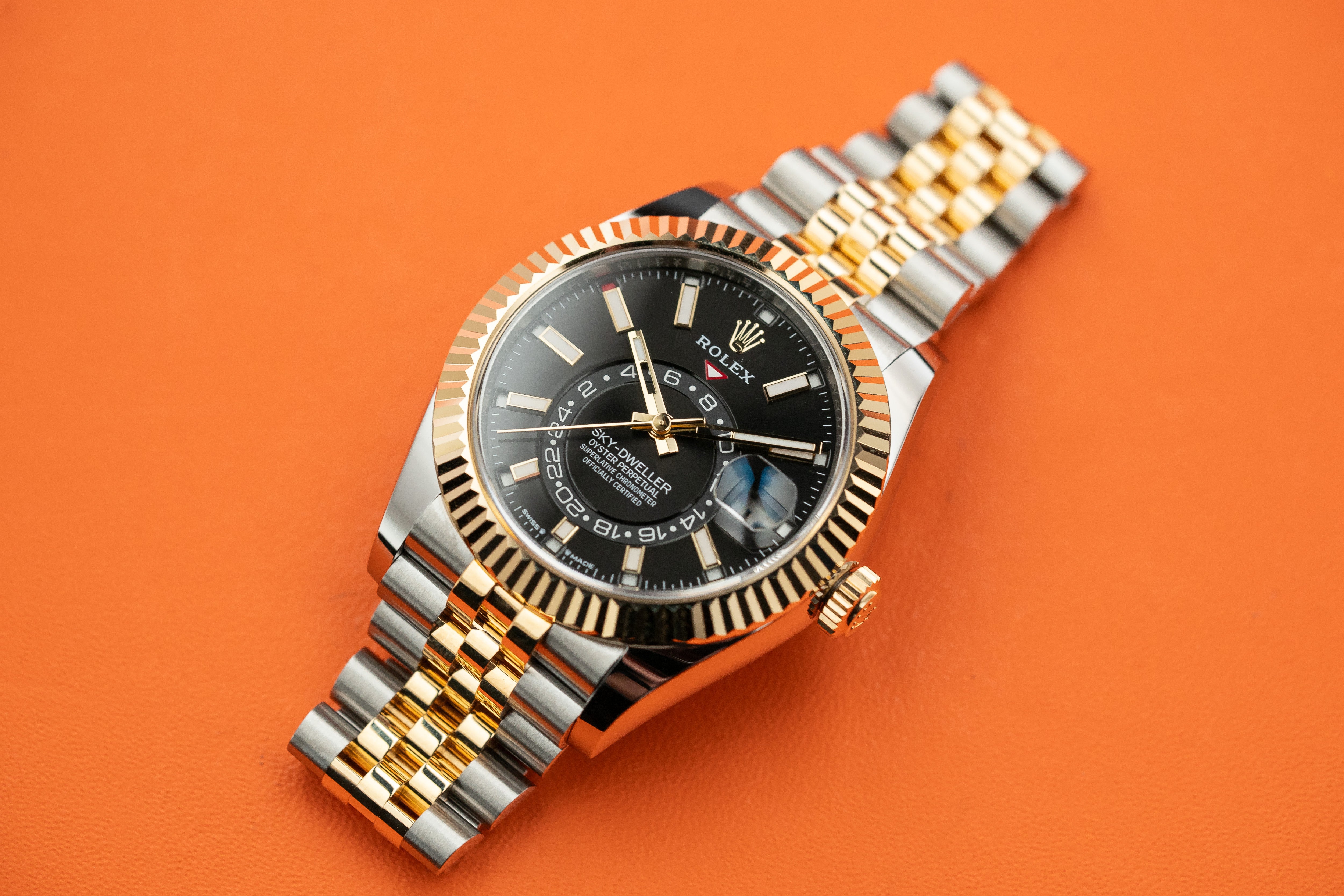 Rolex Sky-Dweller Jubilee Bracelet Black Dial - Two Tone Yellow Gold 336933 NEW RELEASE 2023