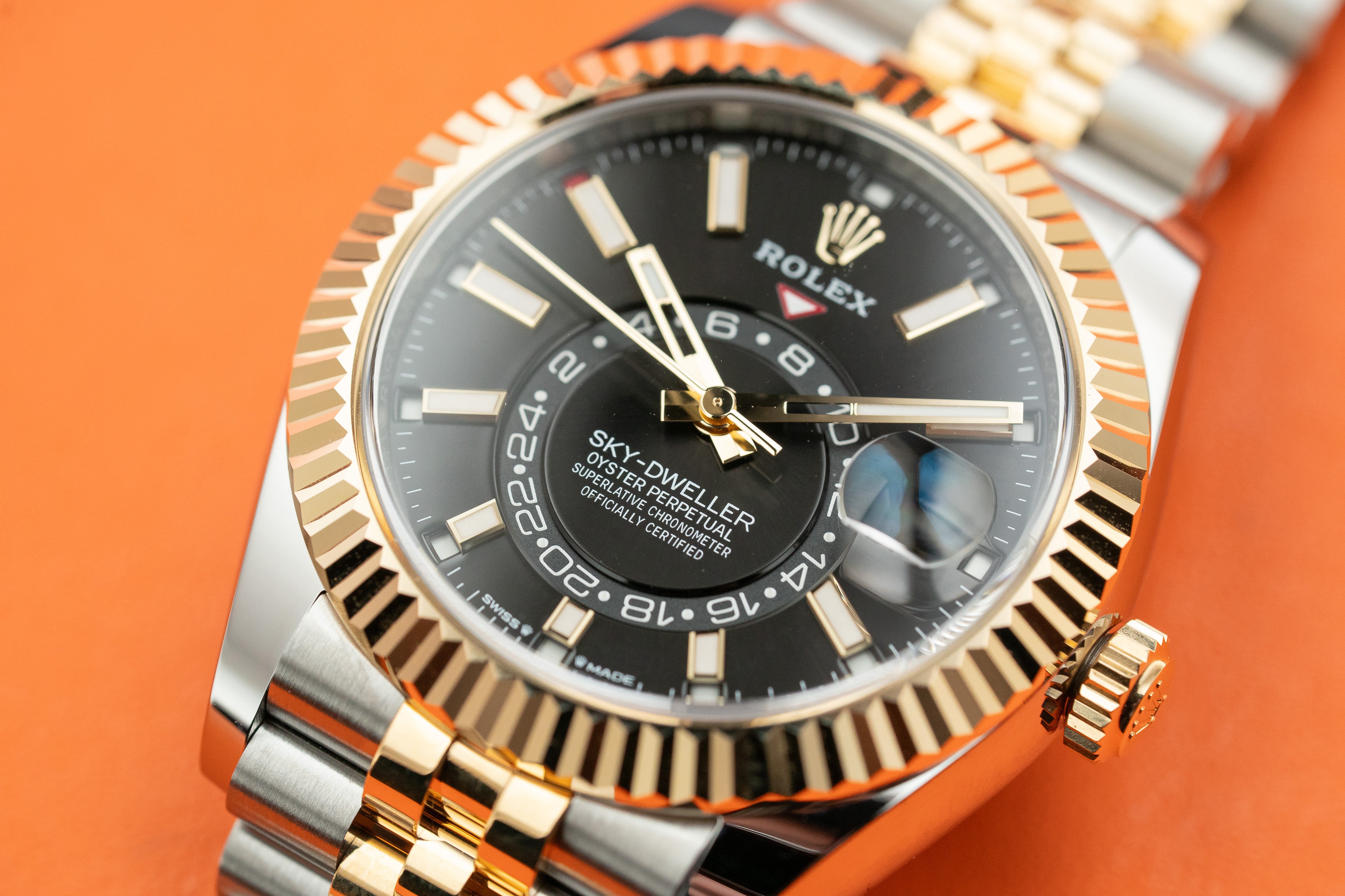 Rolex Sky-Dweller Jubilee Bracelet Black Dial - Two Tone Yellow Gold 336933 NEW RELEASE 2023