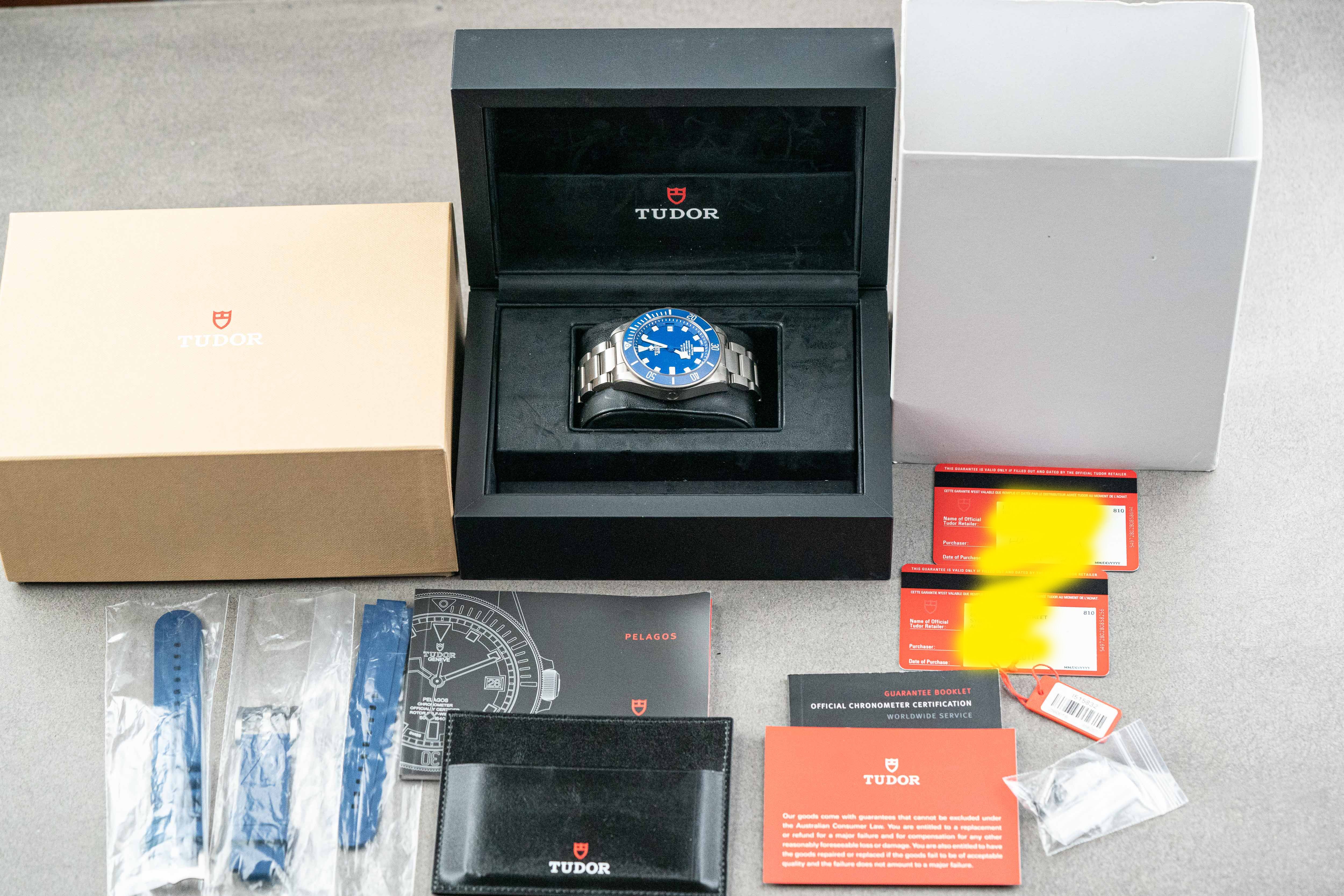 Tudor Pelagos 25600tb Blue Dial Titanium Box Papers 2017