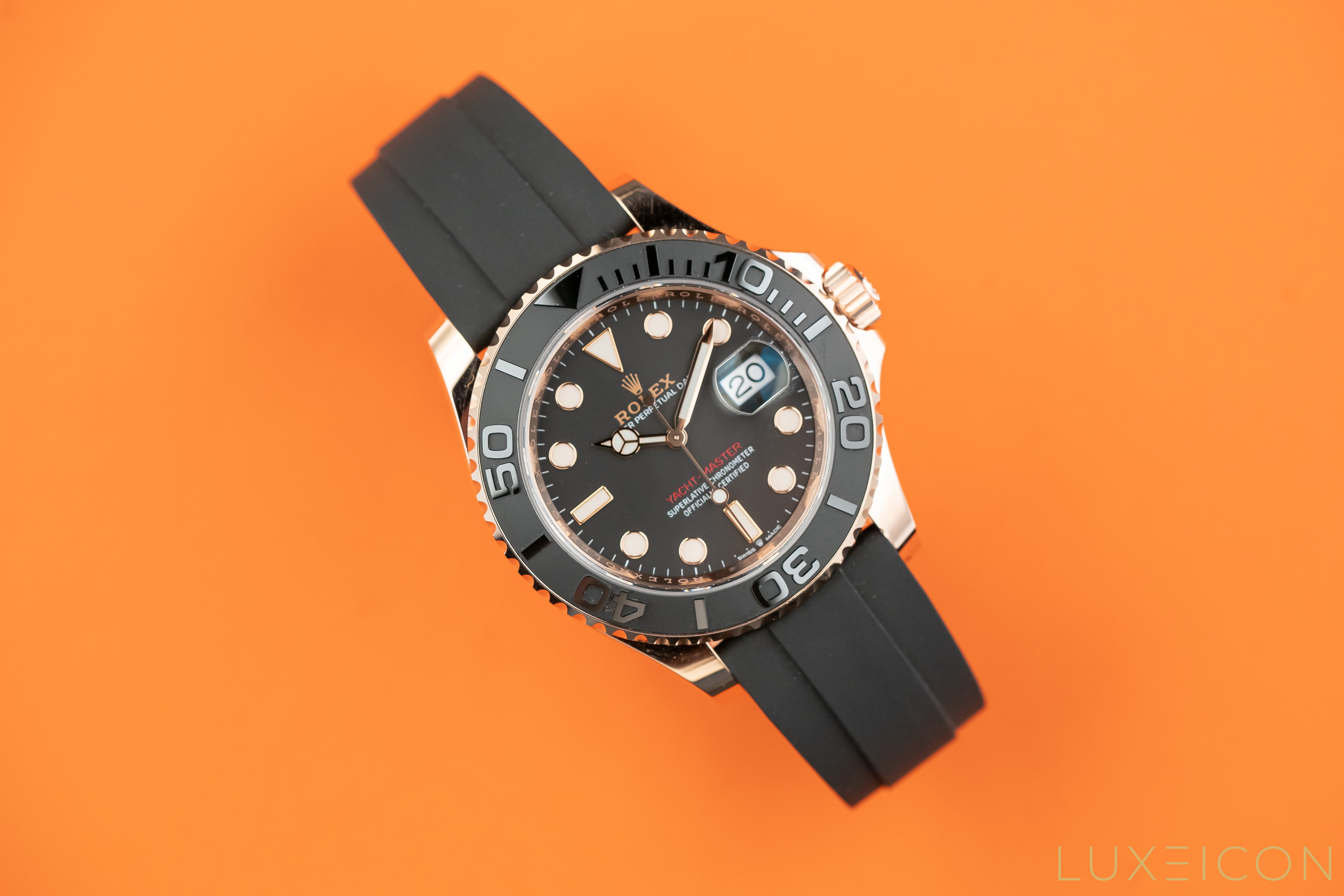 Rolex Yacht-Master 126655 40mm Rose Gold Black Dial Oysterflex 2021