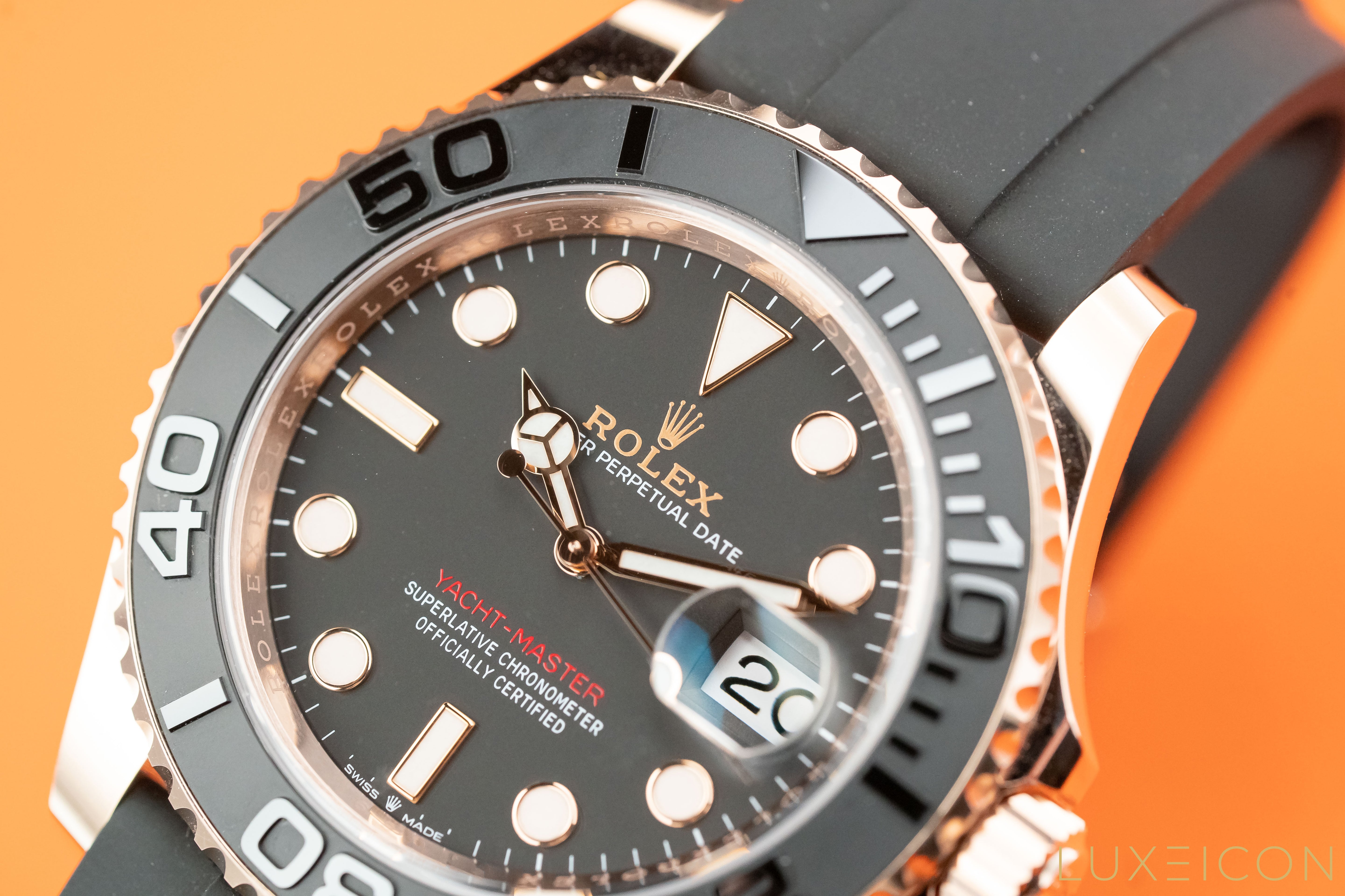 Rolex Yacht-Master 126655 40mm Rose Gold Black Dial Oysterflex 2021