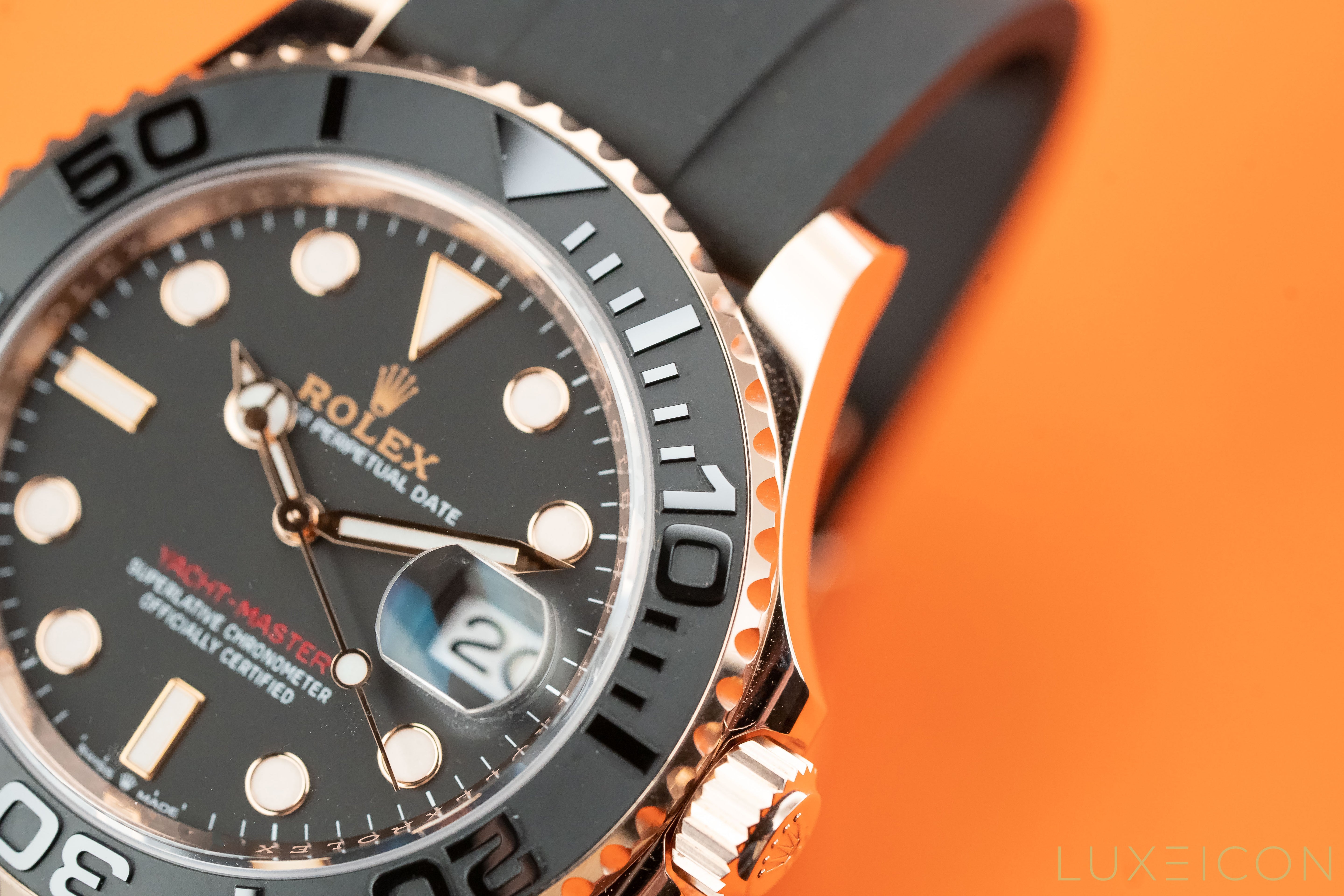 Rolex Yacht-Master 126655 40mm Rose Gold Black Dial Oysterflex 2021