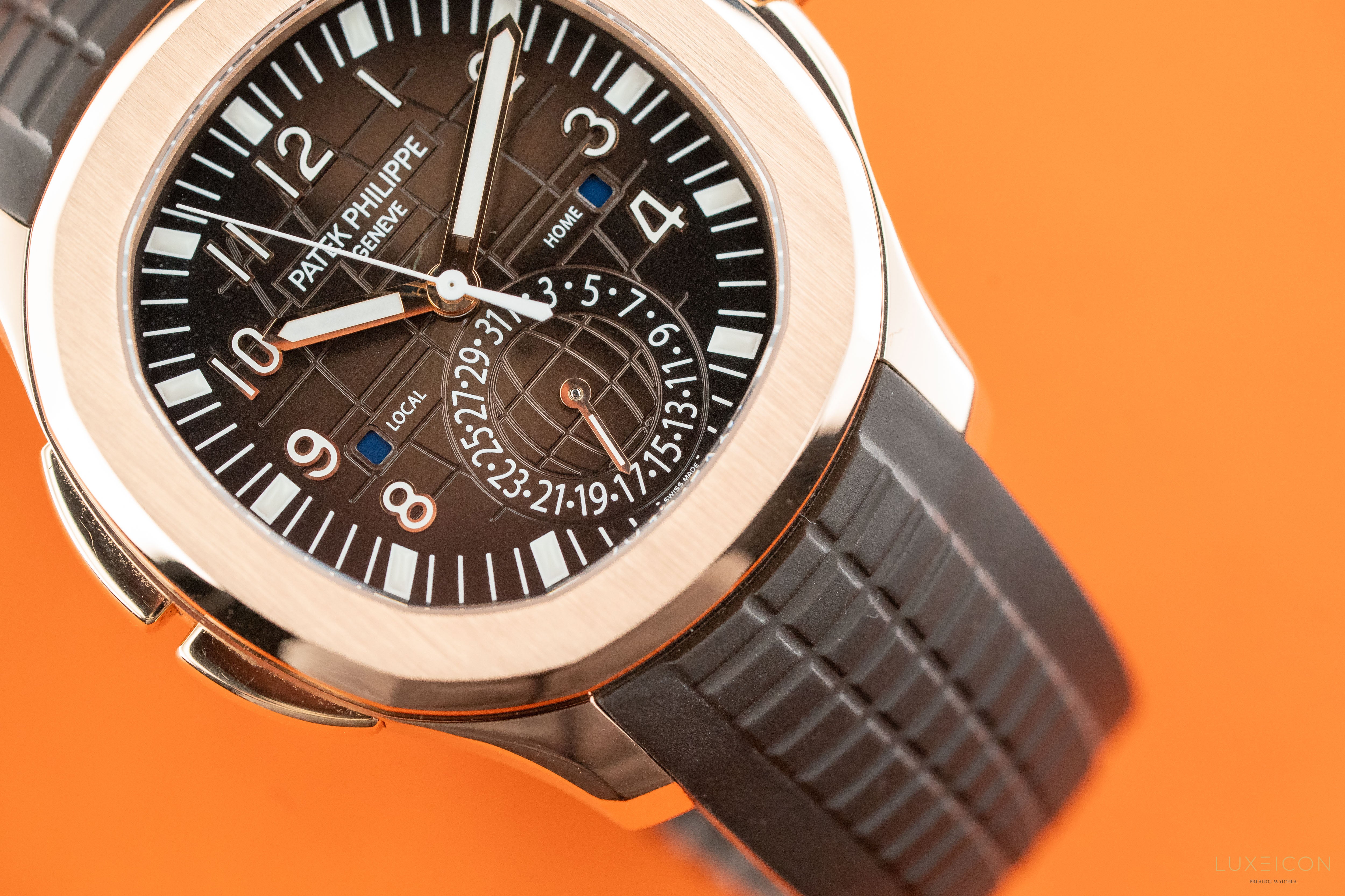 Patek Philippe Aquanaut Time Travel Rose Gold 40mm Brown Dial 5164R 2019