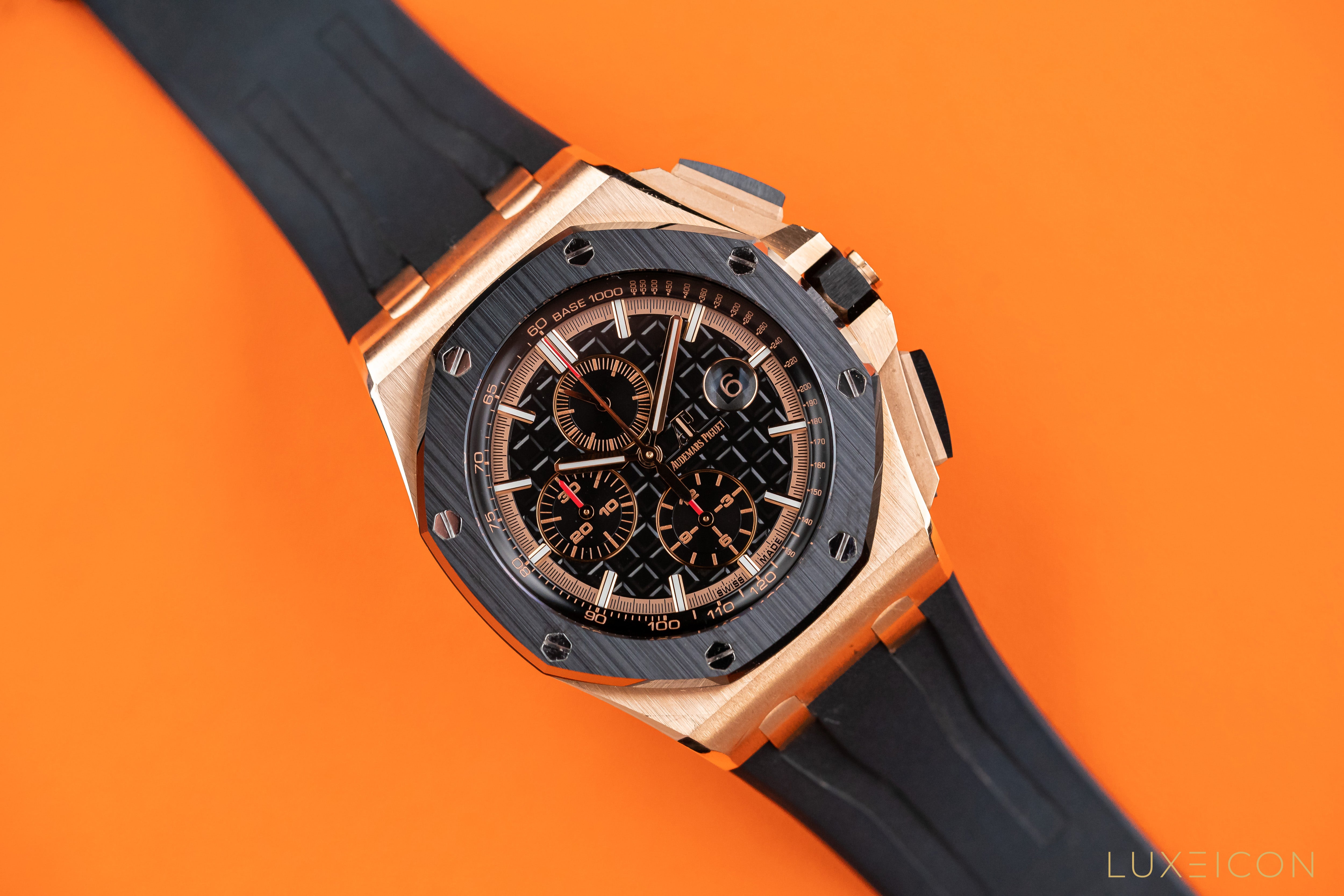 Audemars Piguet Royal Oak Offshore Rose Gold Black Dial Chronograph Watch 2019