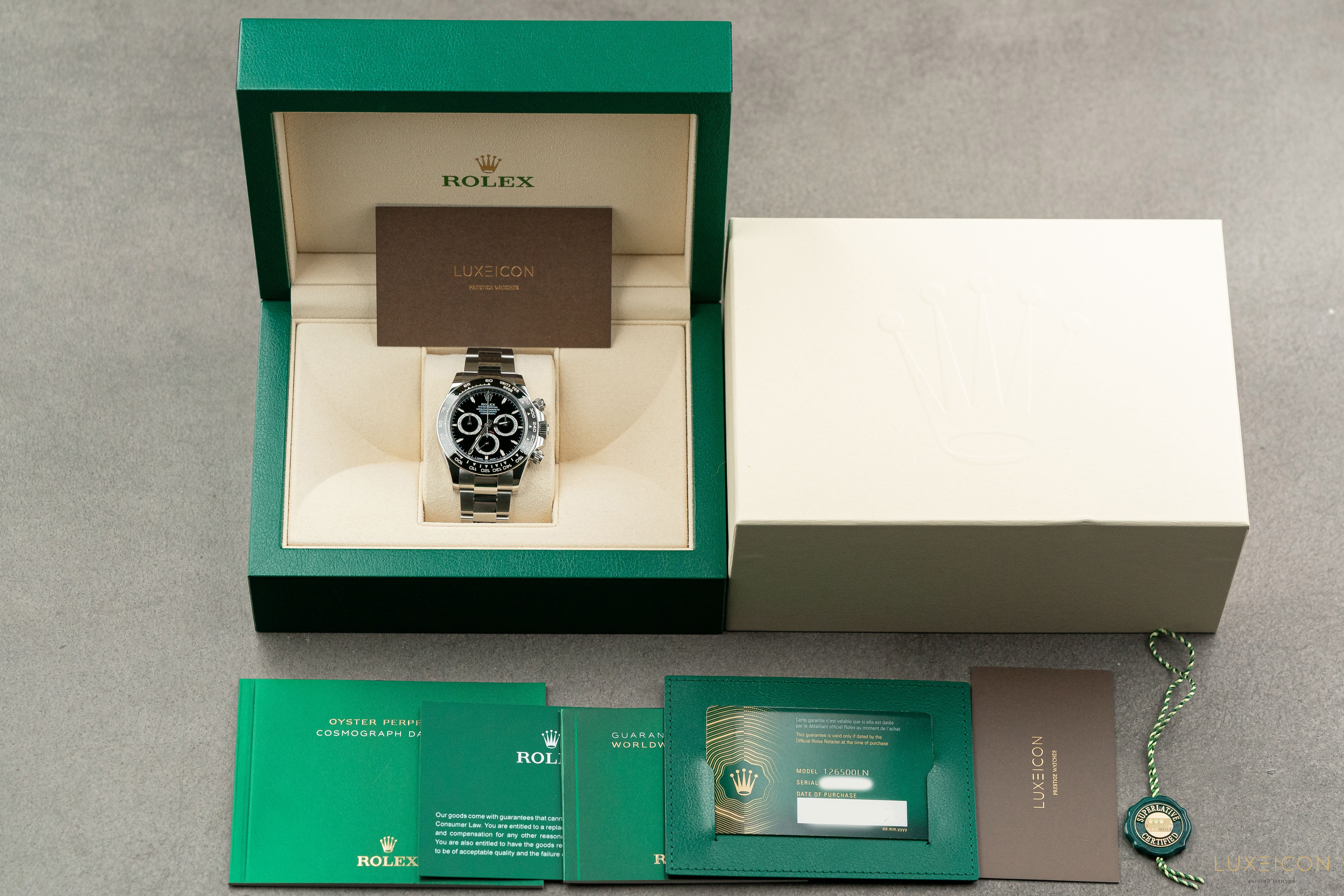 Rolex Daytona 126500LN Black Dial Stainless Steel Ceramic Bezel Steel