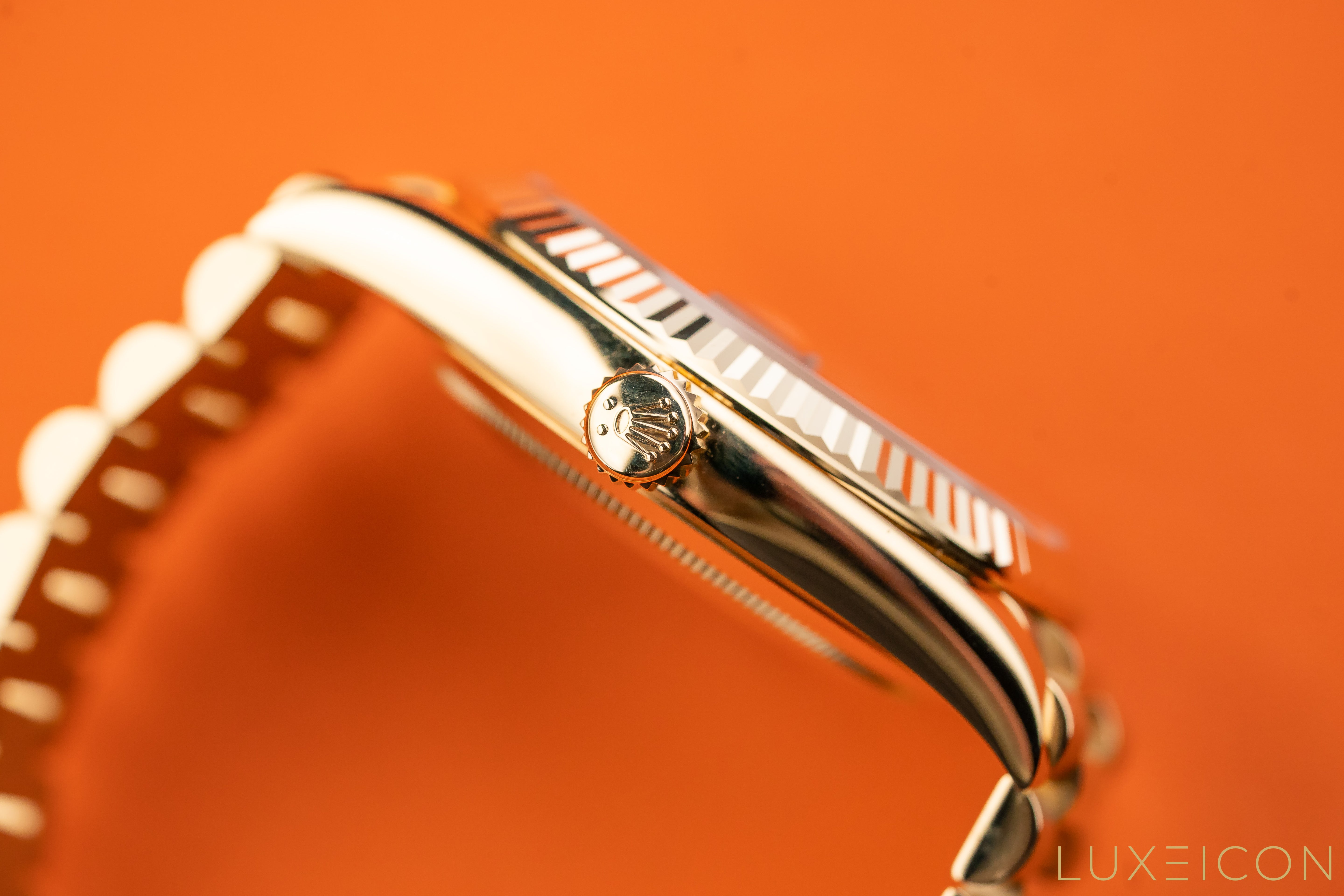 Rolex Day-Date Yellow Gold 40mm Black ONYX Baguette Dial 228238 2025