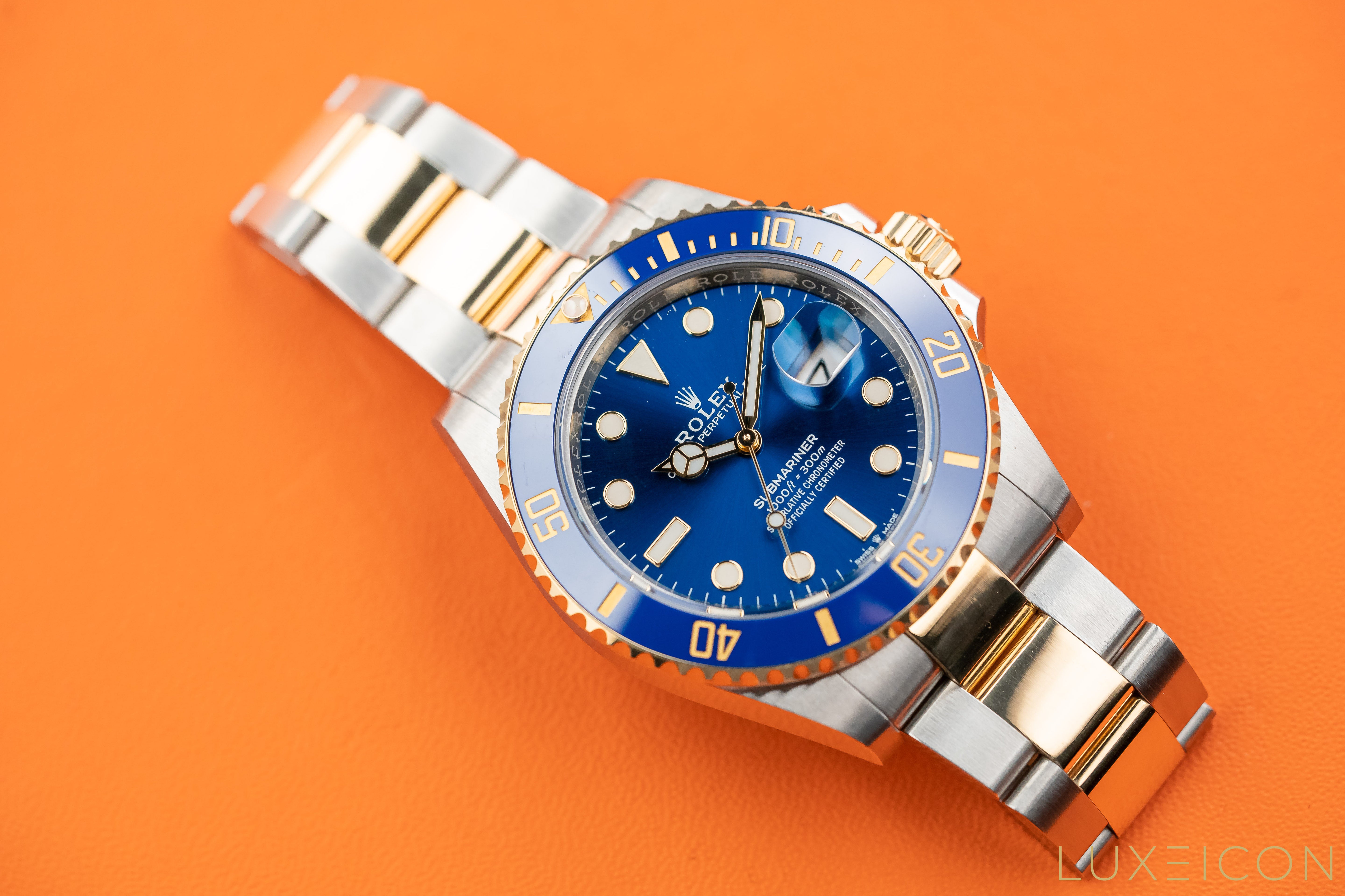 Rolex Submariner Date Bluesy Two Tone Yellow Gold Blue Dial Ceramic Bezel Oyster 126613LB