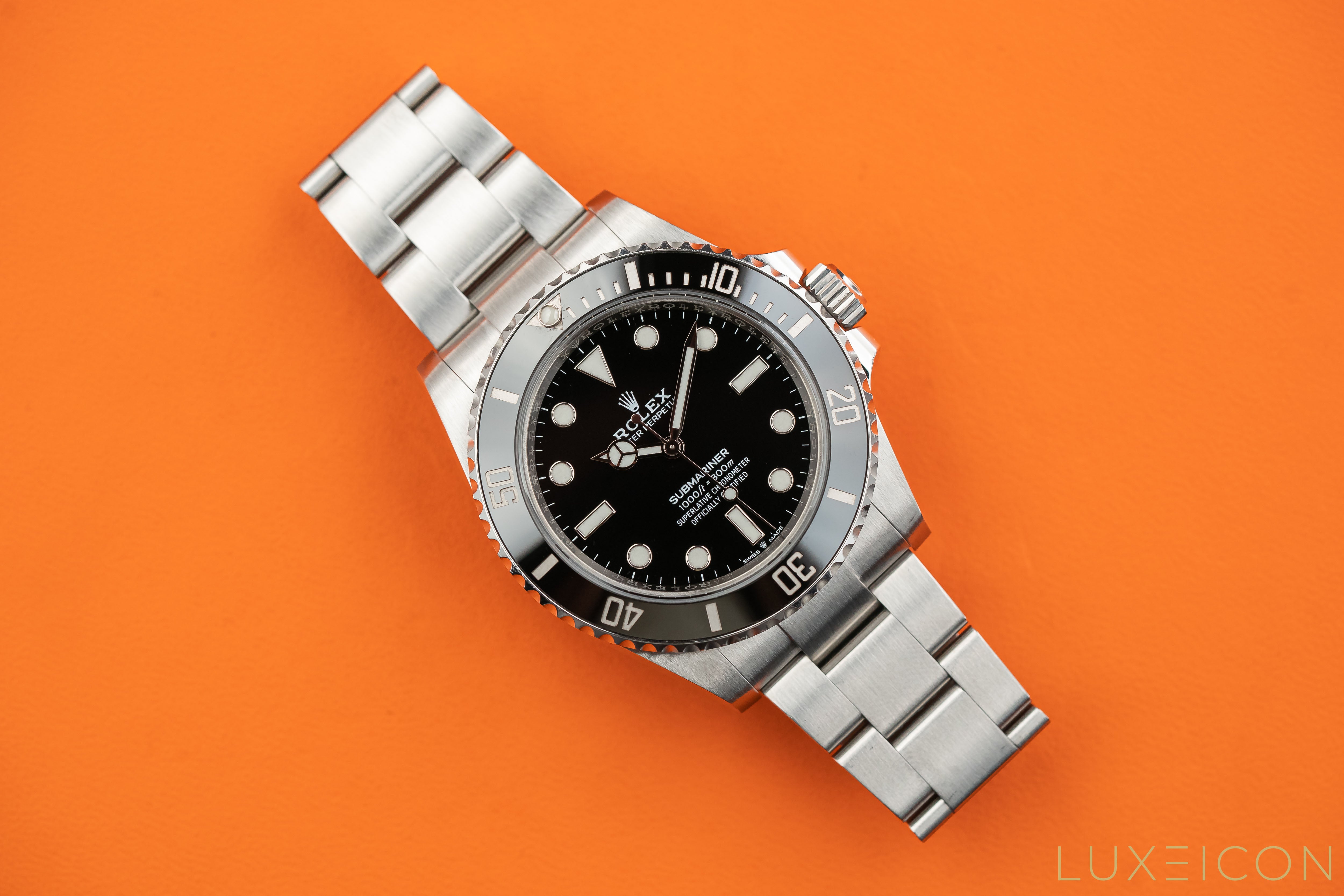 Rolex Submariner 41mm No Date Stainless Steel Black Dial Model 124060