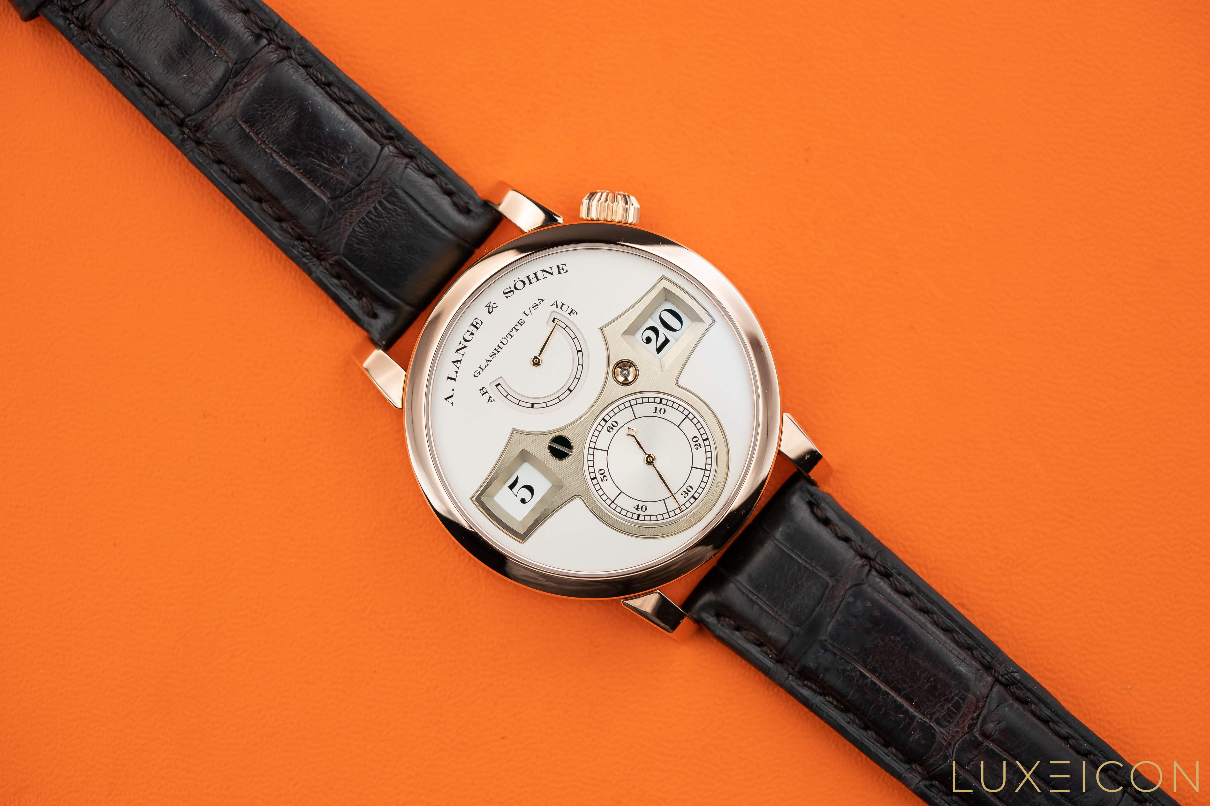 A. Lange & Söhne Zeitwerk 140.032 silver dial rose gold 2014