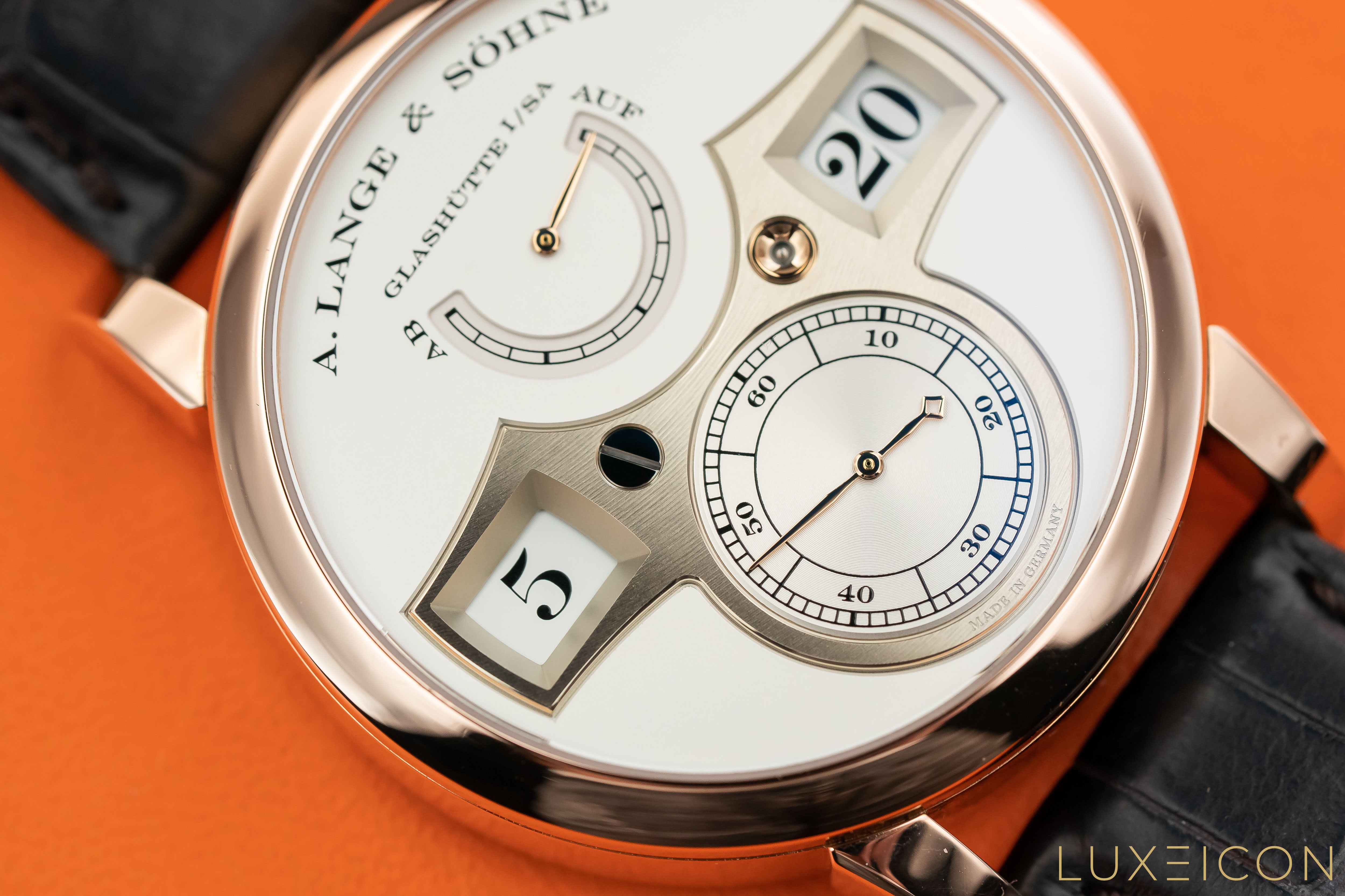 A. Lange & Söhne Zeitwerk 140.032 silver dial rose gold 2014