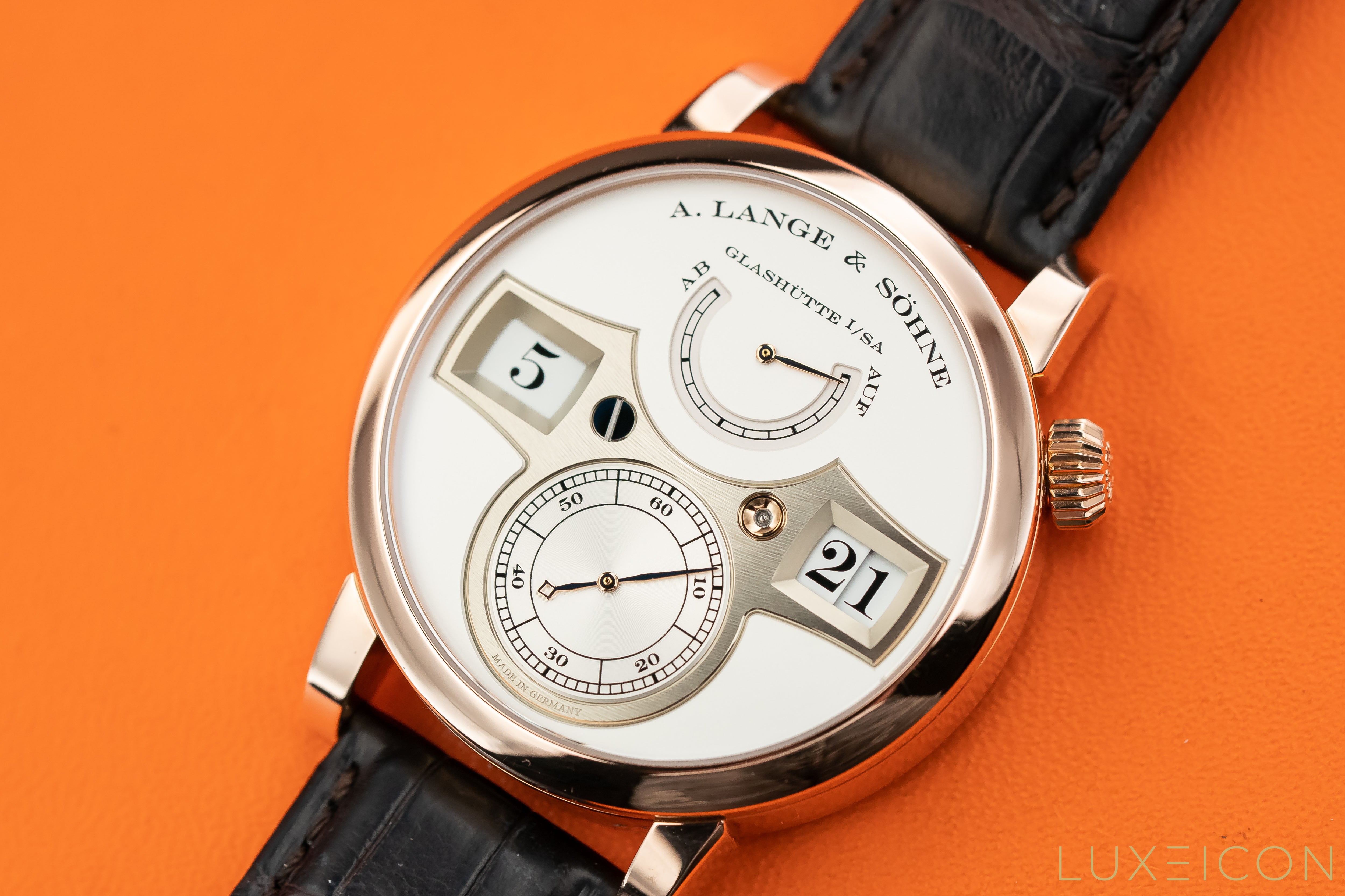 A. Lange & Söhne Zeitwerk 140.032 silver dial rose gold 2014