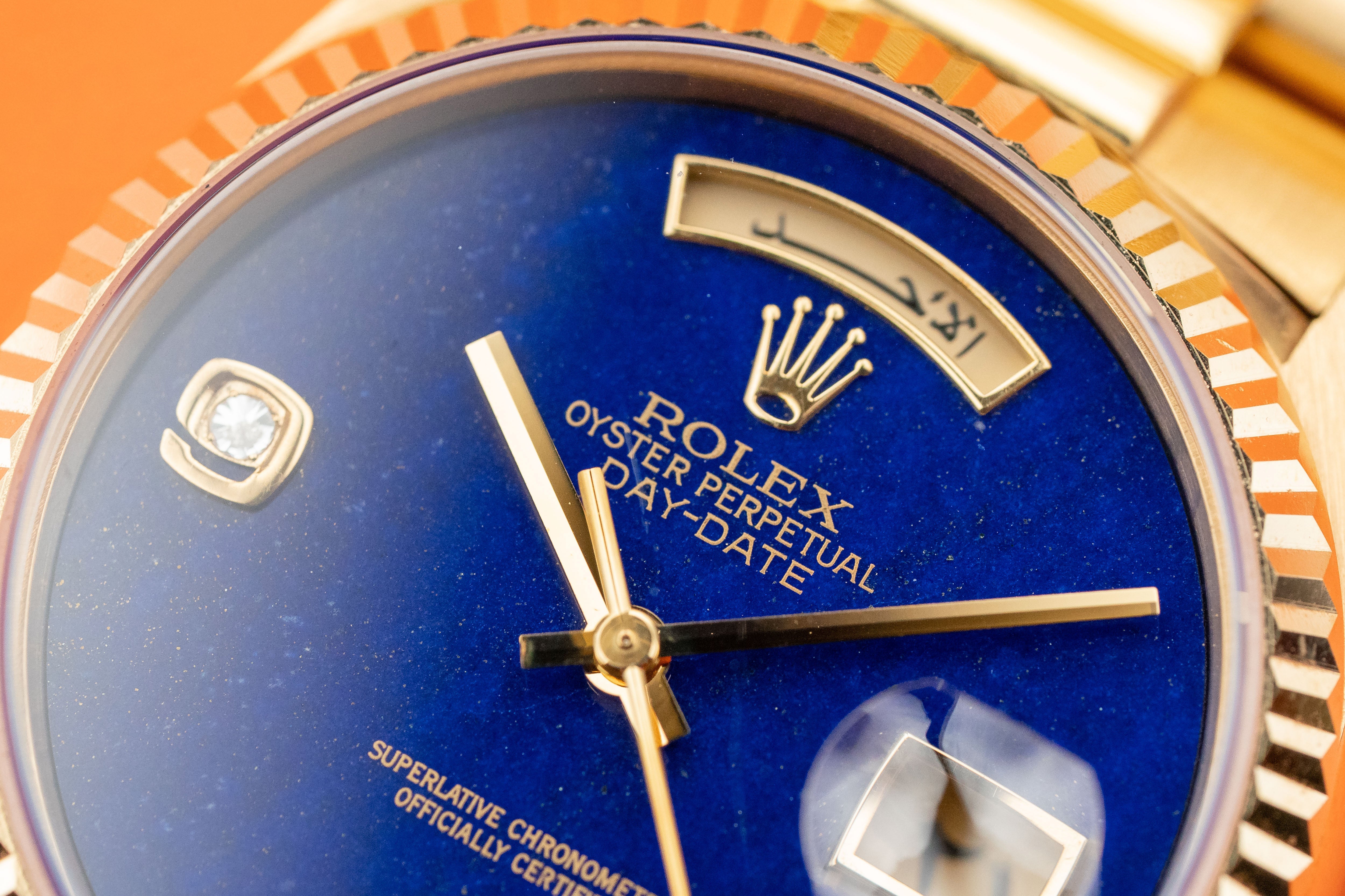 Rolex Day-Date 36mm Lapis Lazuli Stone Dial 18238 1995 collector’s complete set