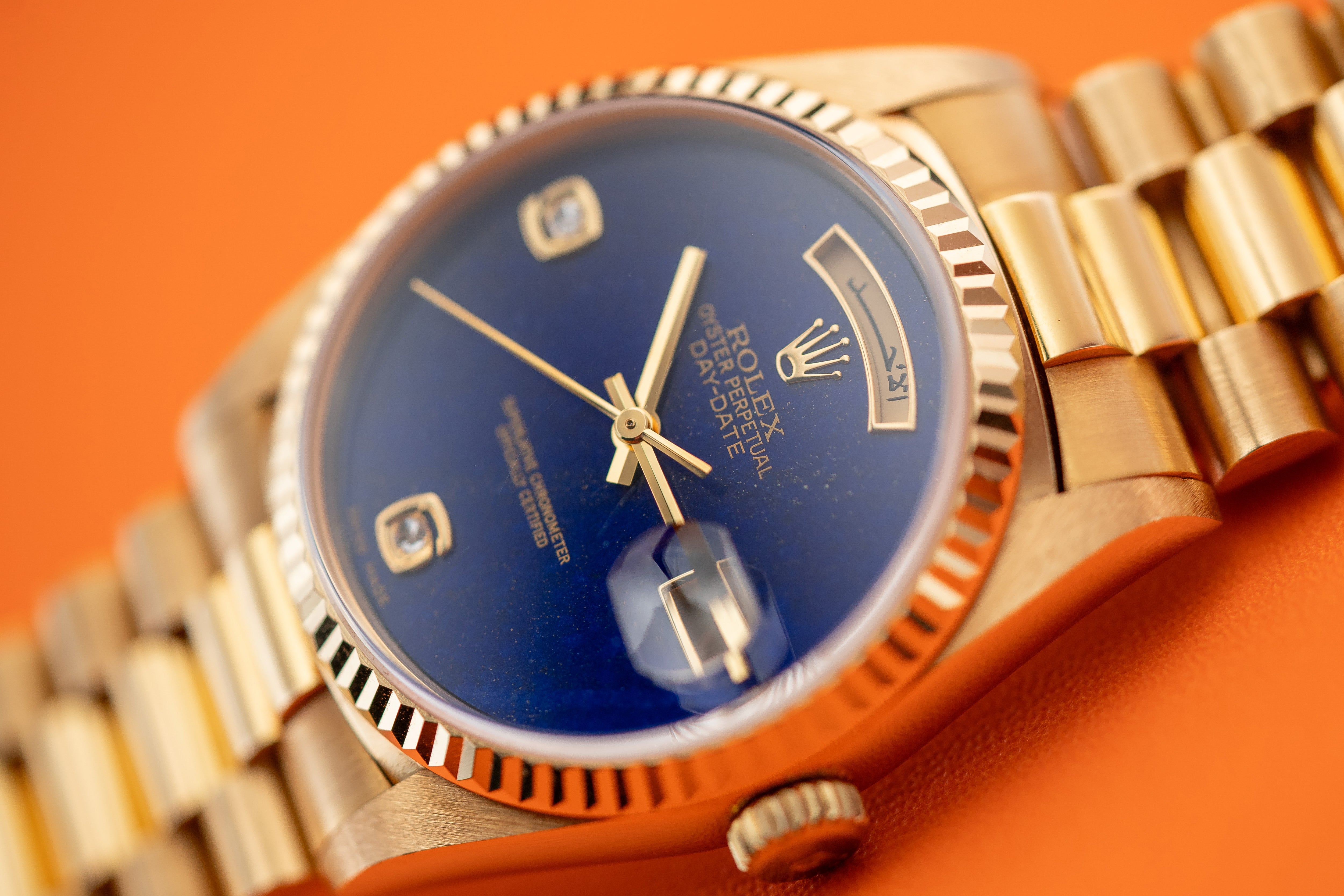 Rolex Day-Date 36mm Lapis Lazuli Stone Dial 18238 1995 collector’s complete set