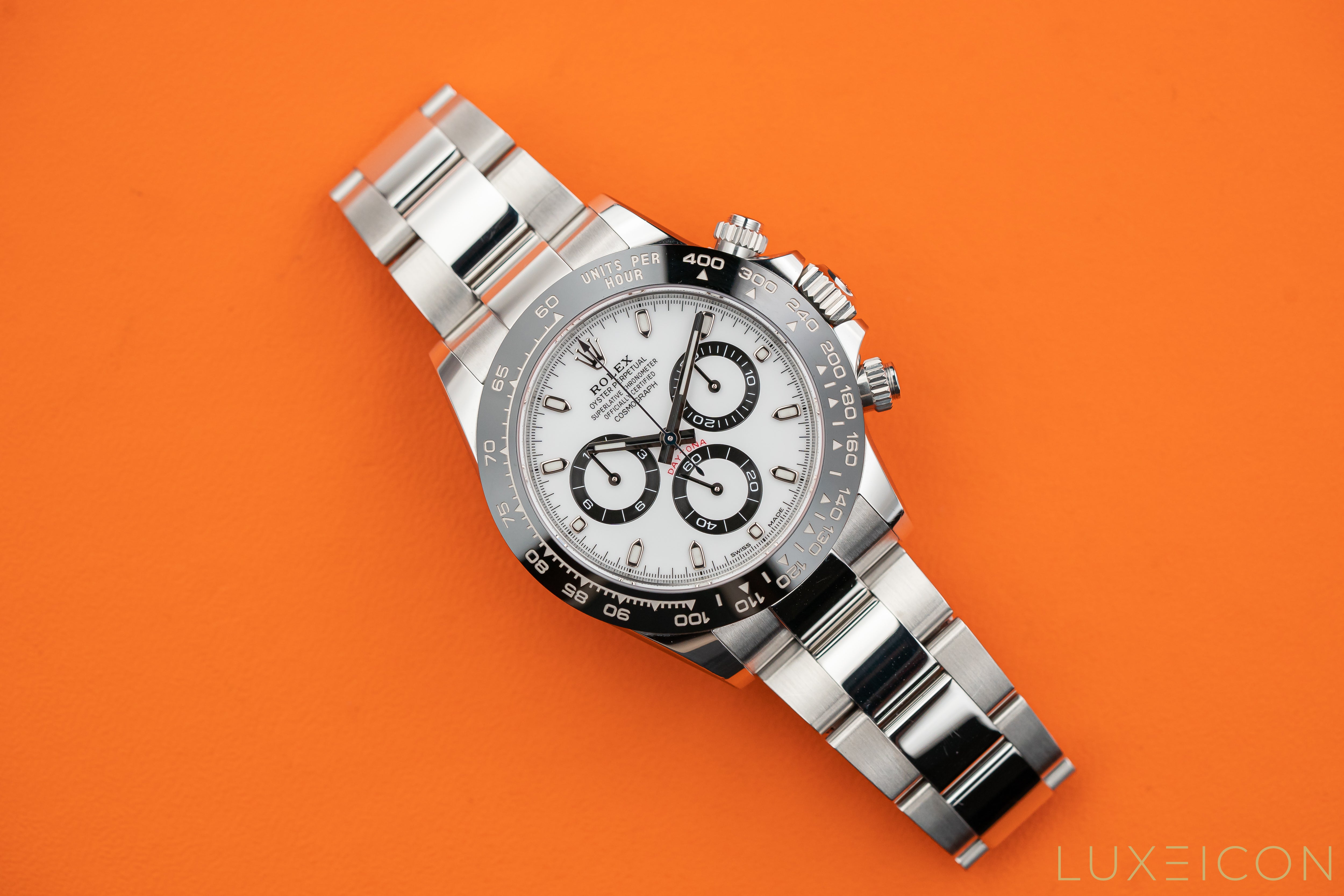 Rolex Cosmograph Daytona Stainless Steel Ceramic Bezel Panda White Dial 116500