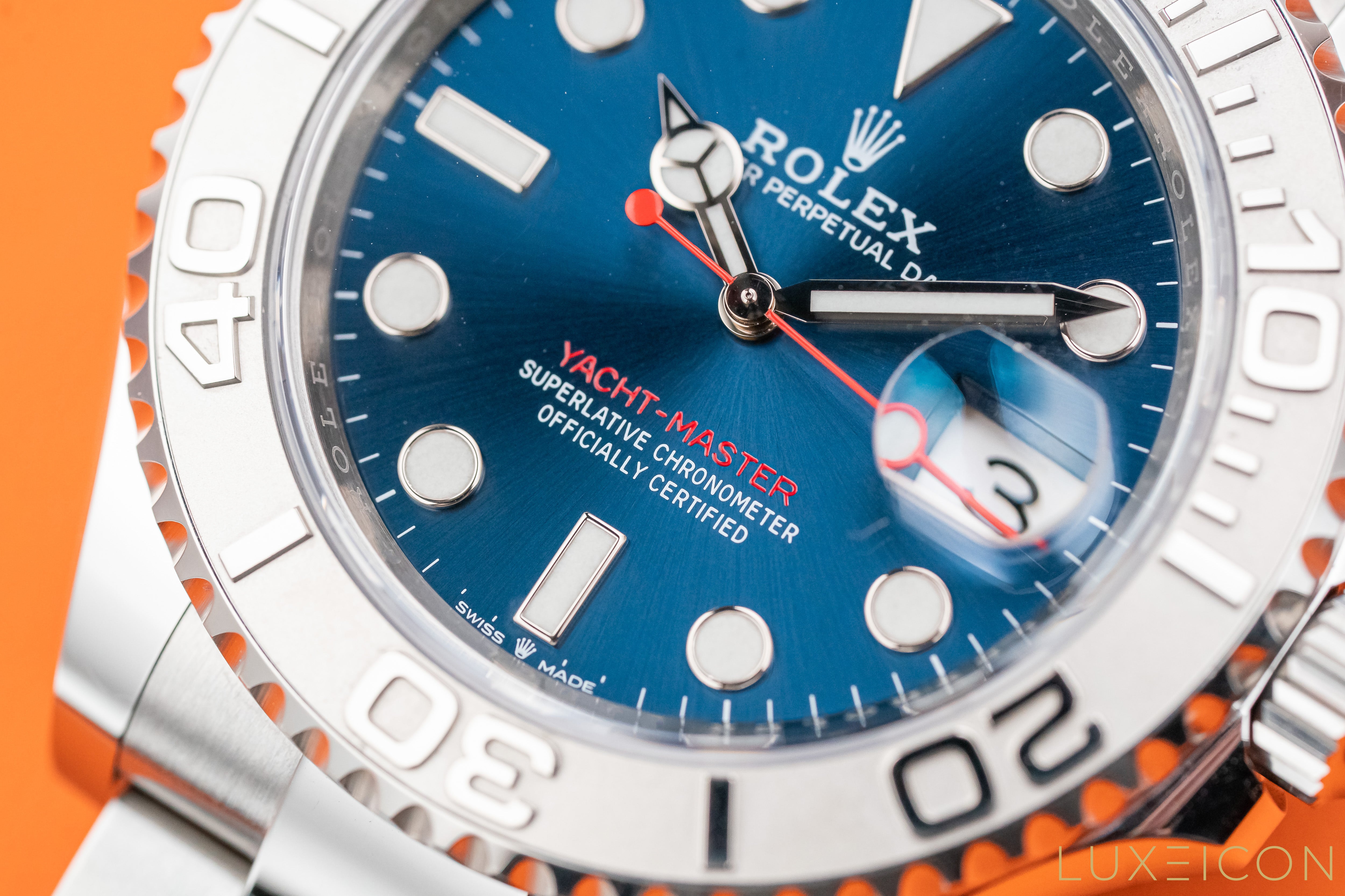 Rolex Yacht-Master 40mm Blue Dial Stainless Steel Platinum Bezel Oyster Bracelet 126622