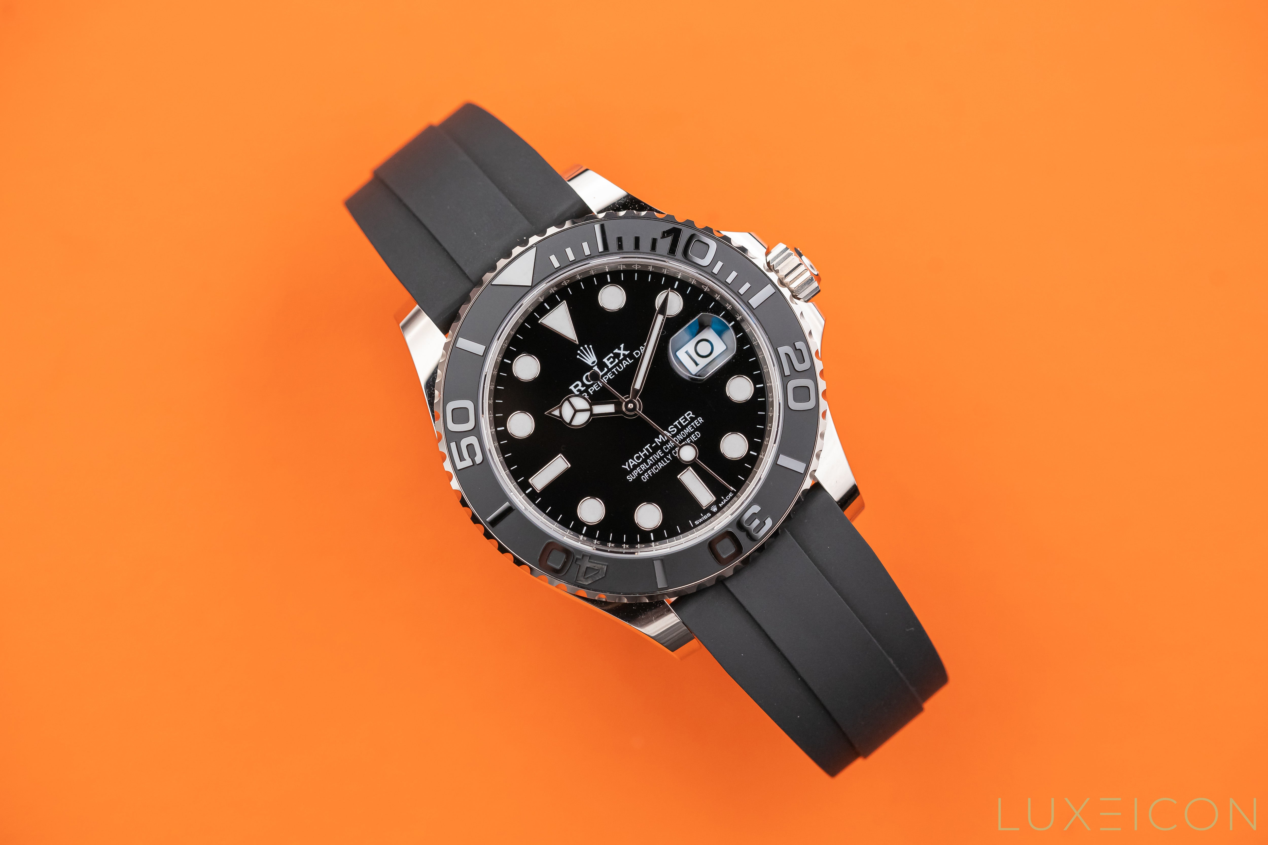 Rolex Yacht-Master Black Dial 226659 42mm White Gold Oysterflex