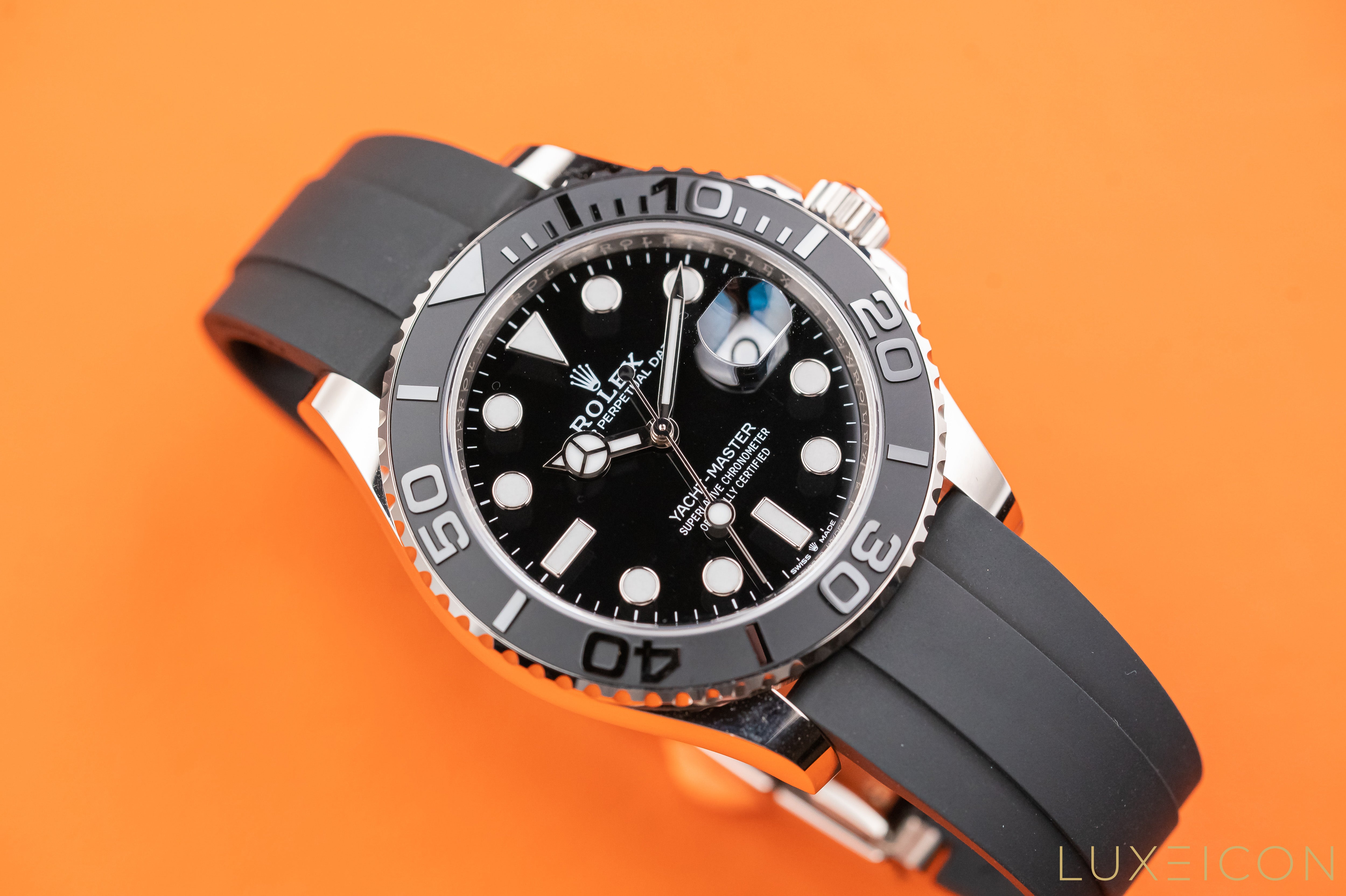 Rolex Yacht-Master Black Dial 226659 42mm White Gold Oysterflex