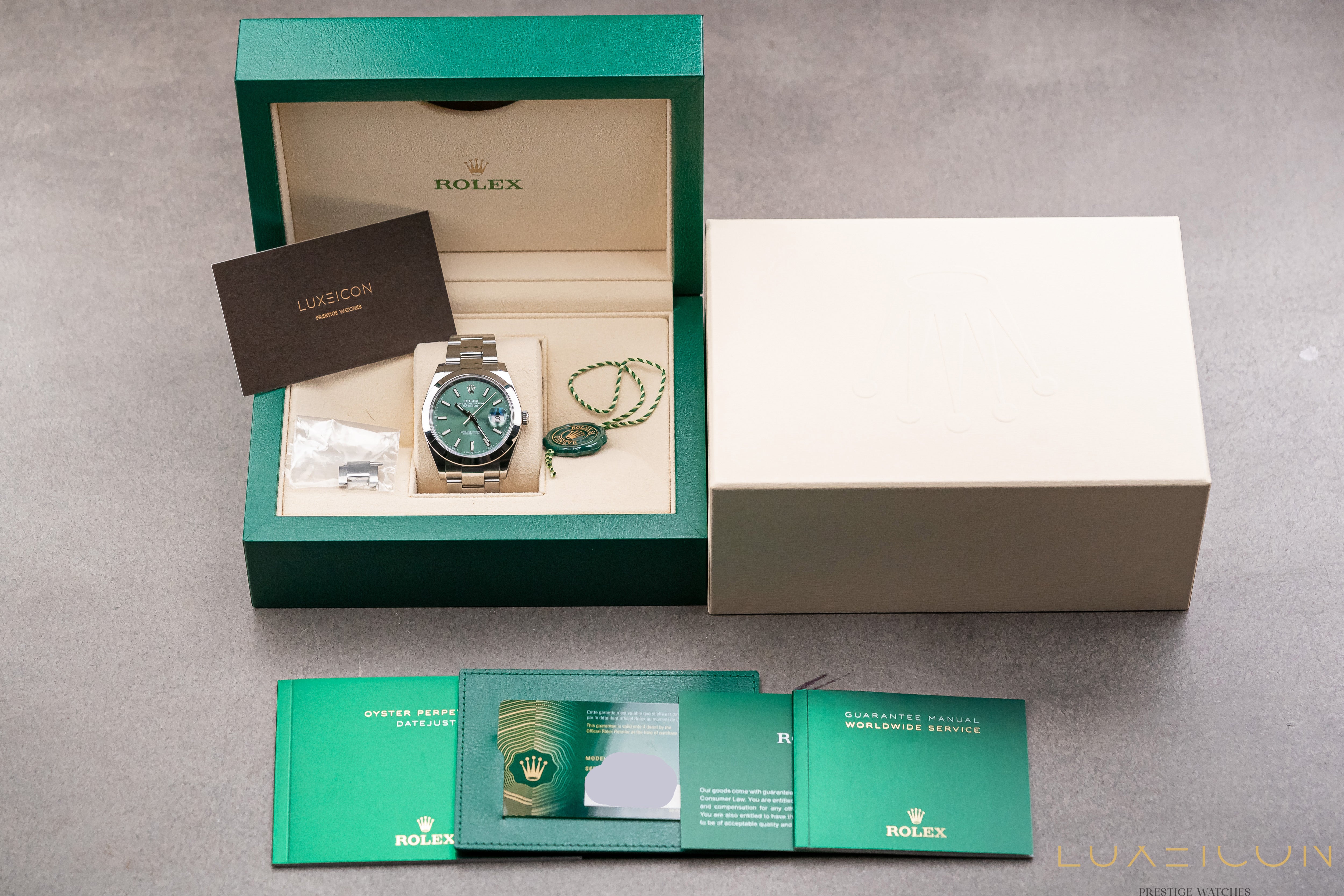 Rolex Datejust 41 126300 Stainless Steel Green Index Dial 41 mm 2023