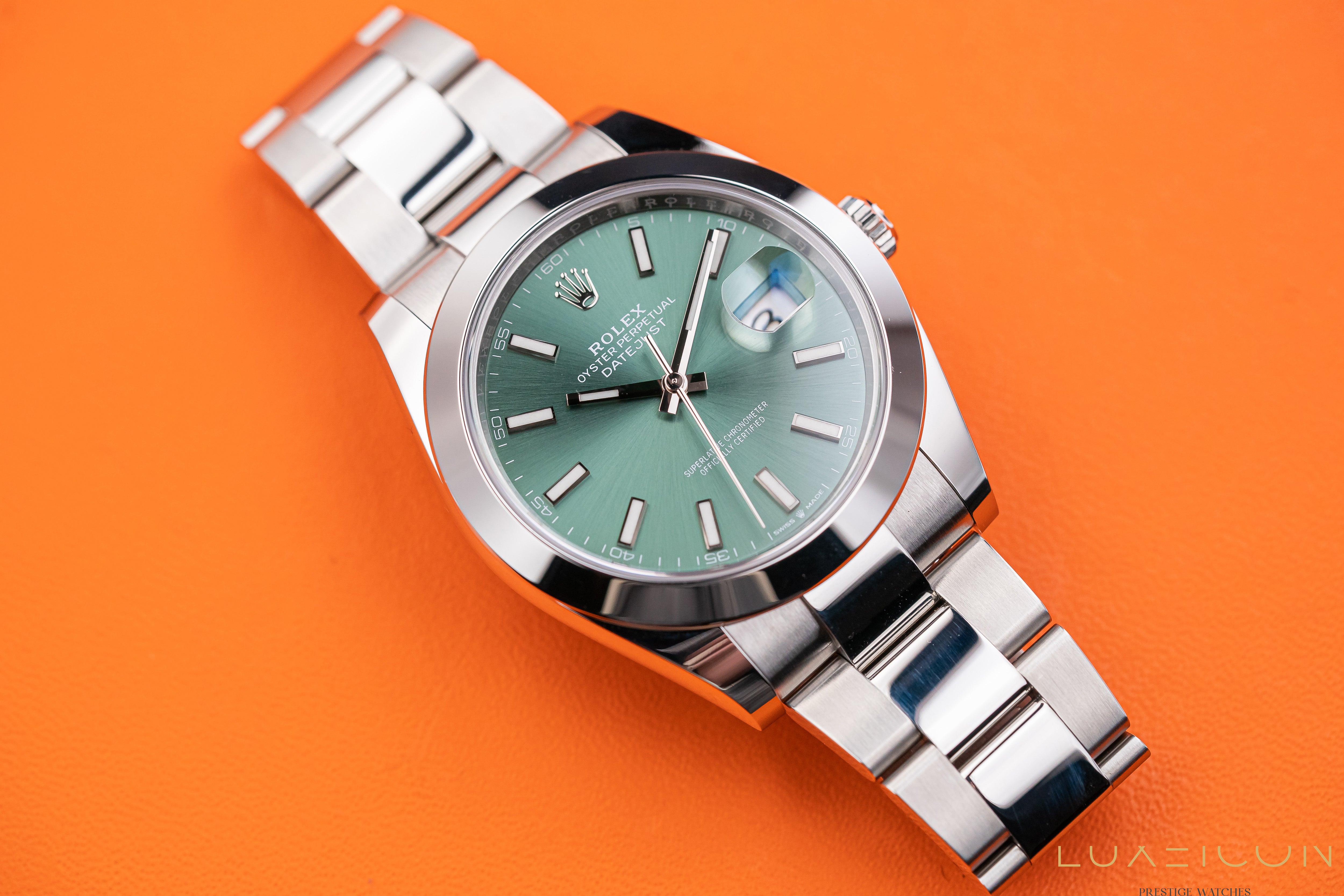 Rolex Datejust 41 126300 Stainless Steel Green Index Dial 41 mm 2023
