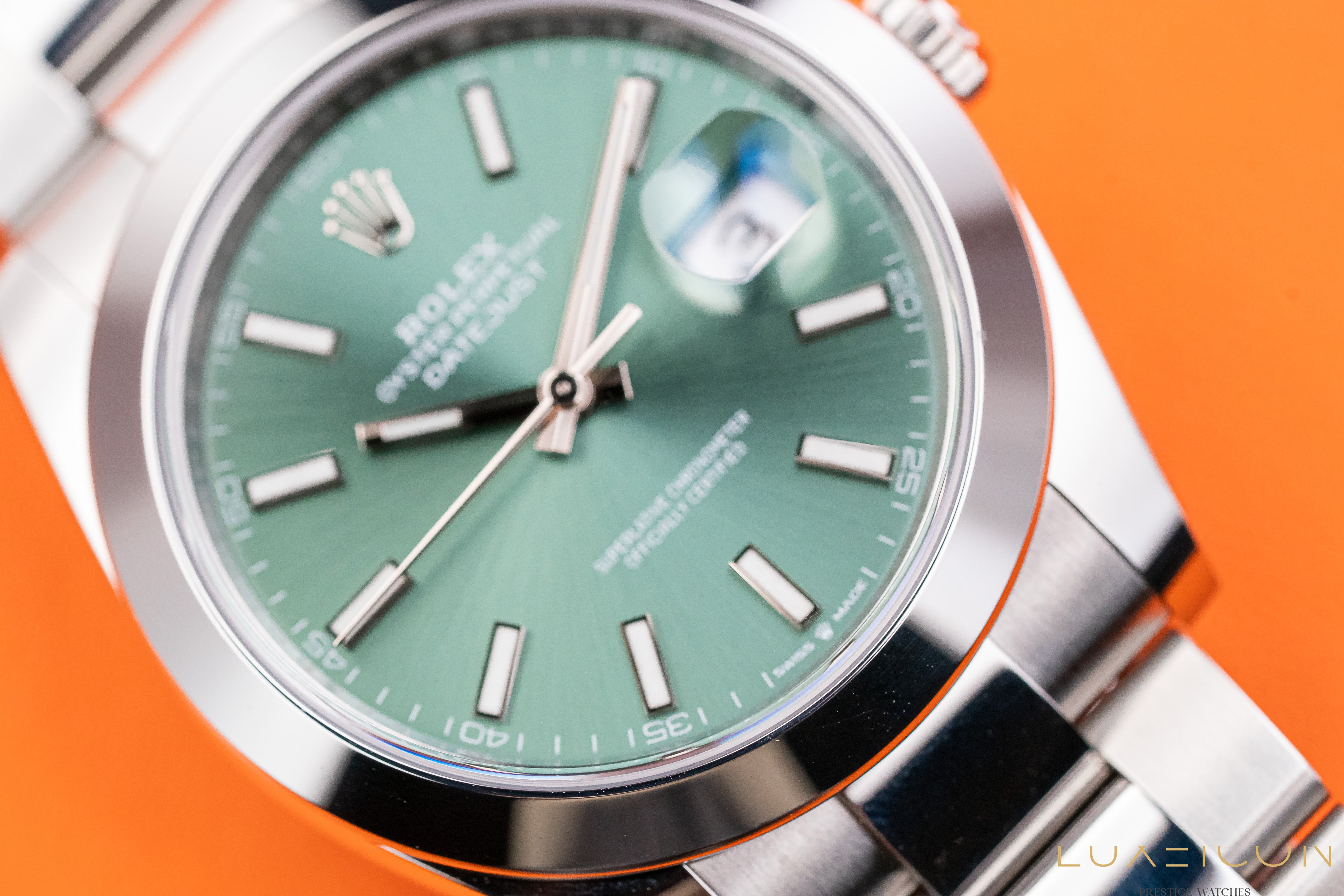 Rolex Datejust 41 126300 Stainless Steel Green Index Dial 41 mm 2023