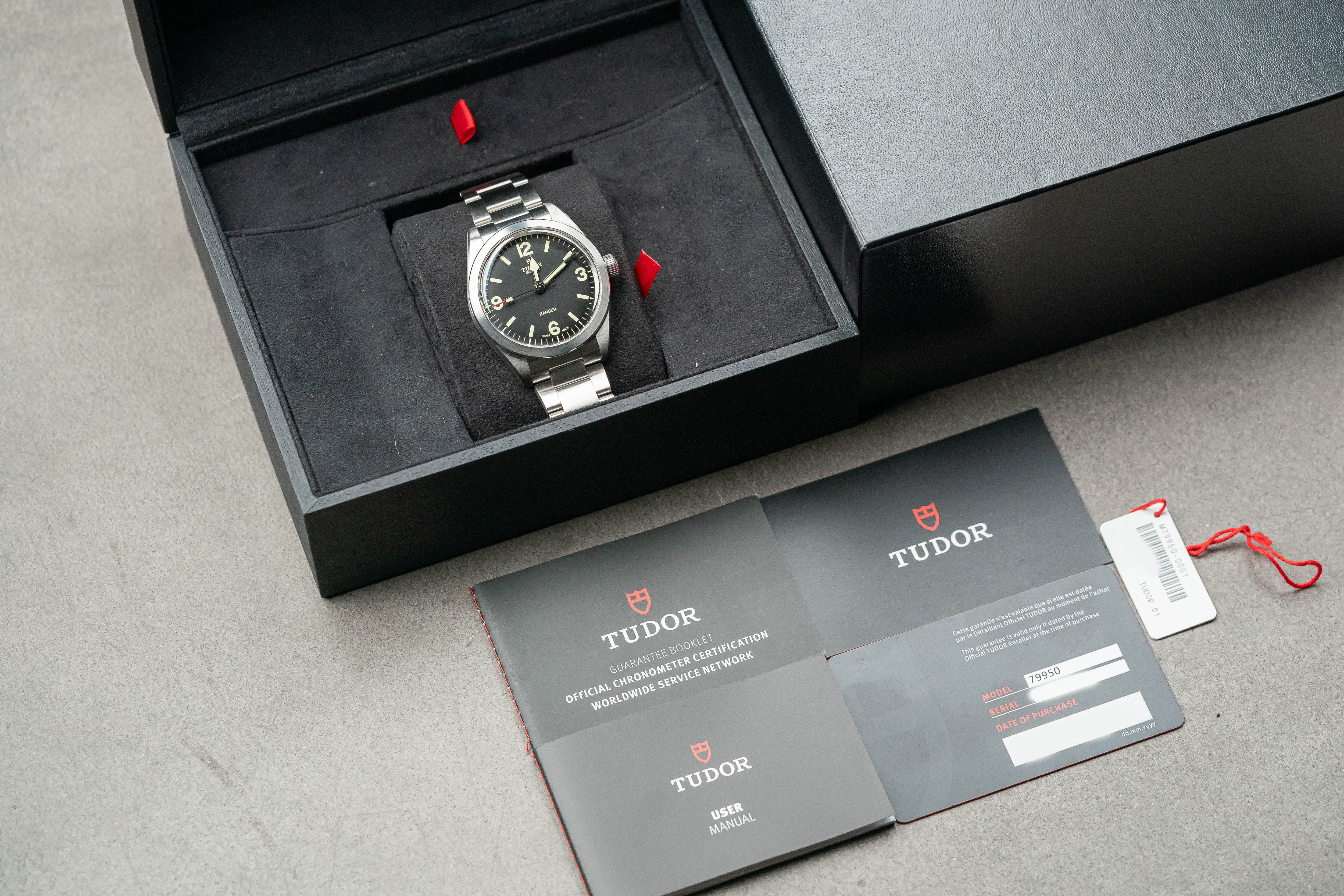 Tudor Ranger black dial Luminova stainless steel 79950