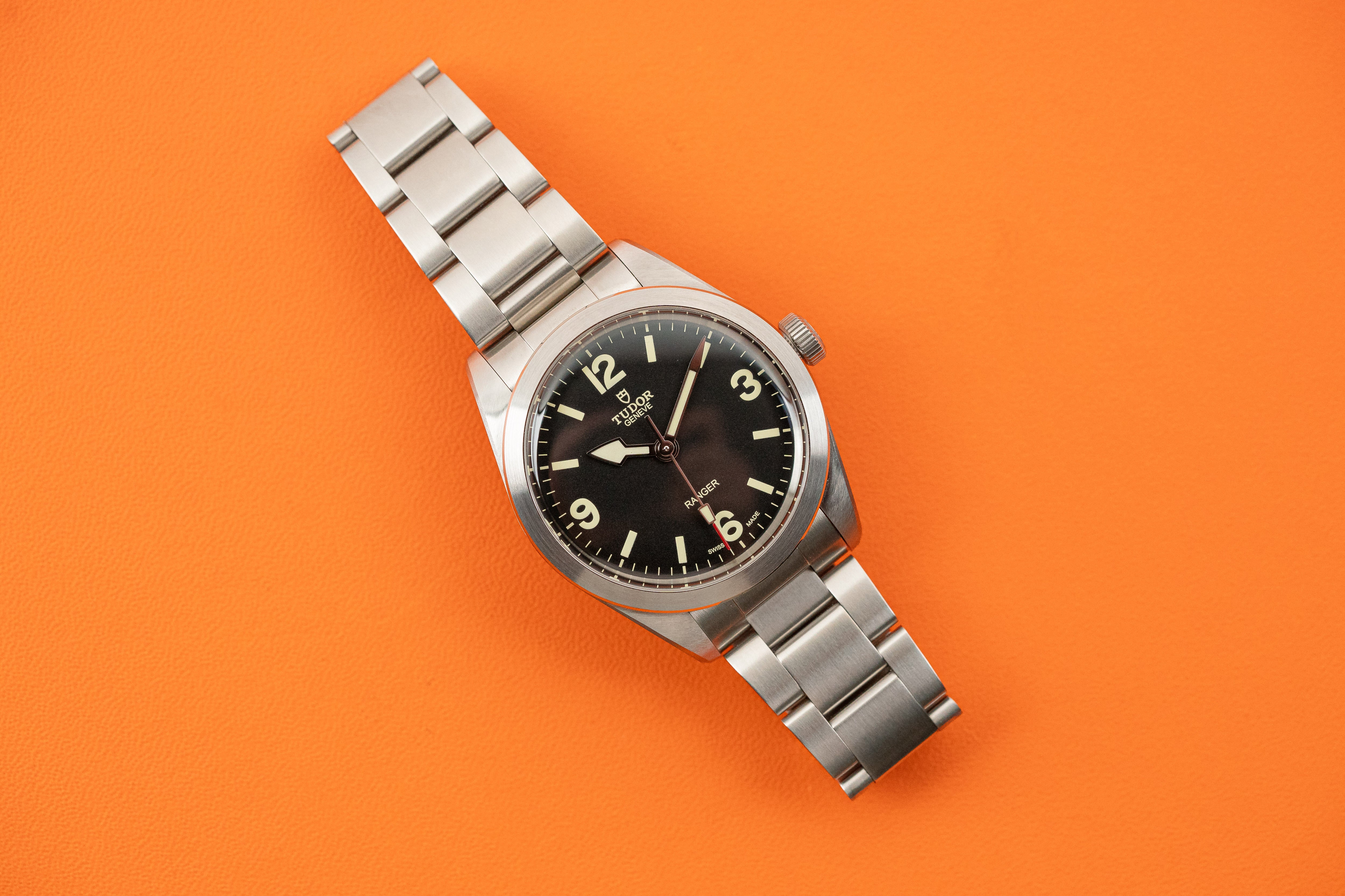 Tudor Ranger black dial Luminova stainless steel 79950