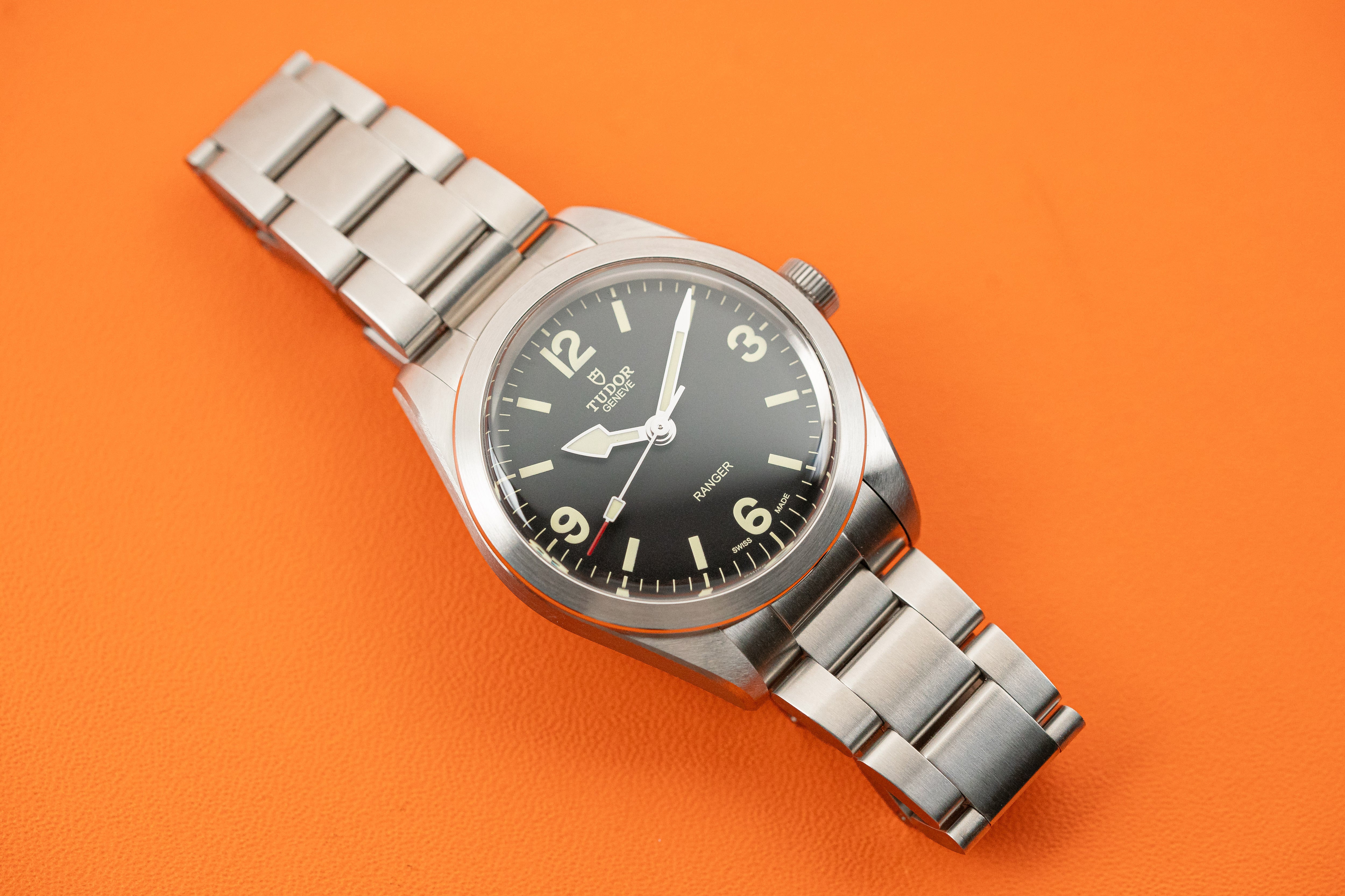 Tudor Ranger black dial Luminova stainless steel 79950