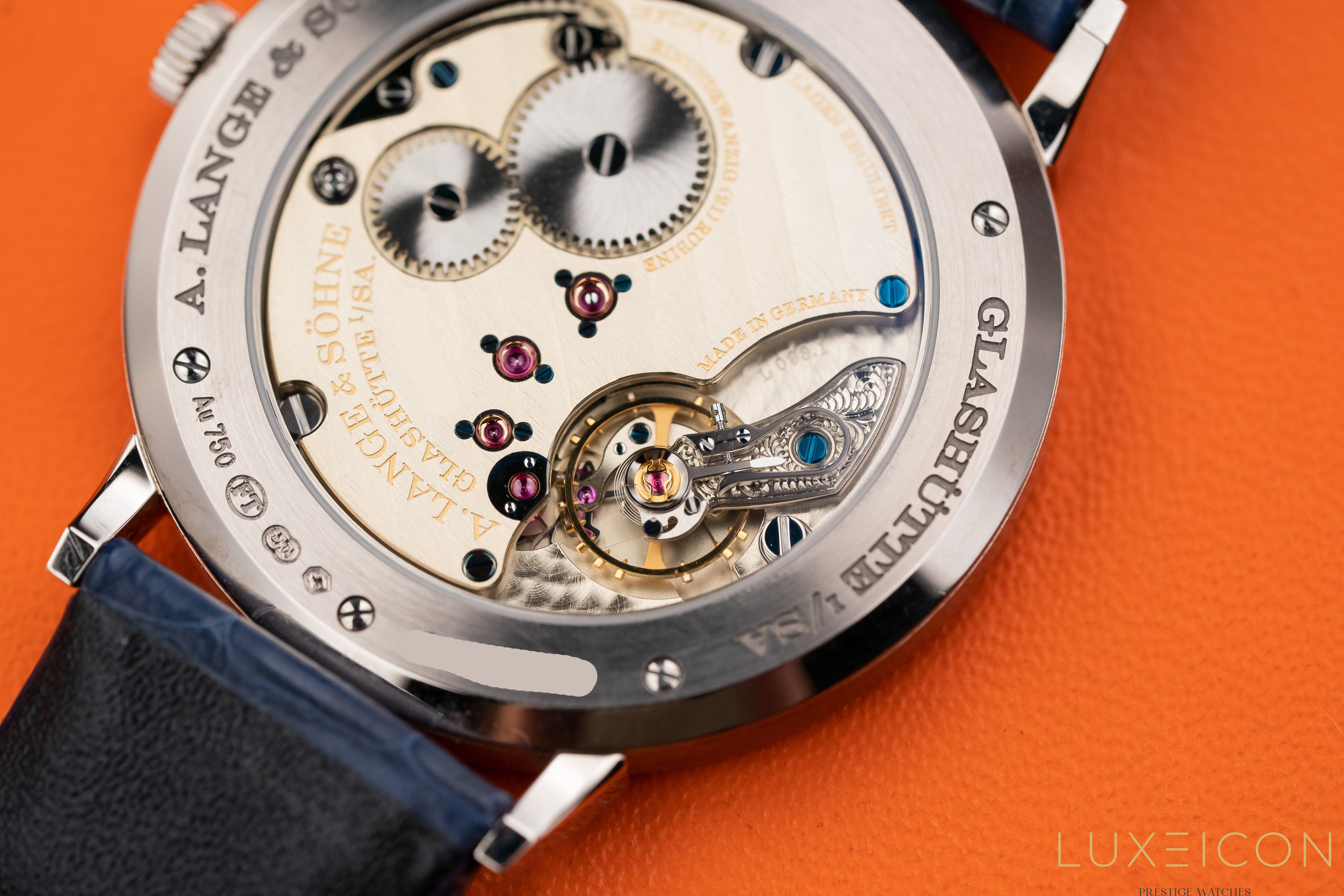 A. Lange & Söhne Saxonia Thin White Gold Copper-Blue Watch 205.086