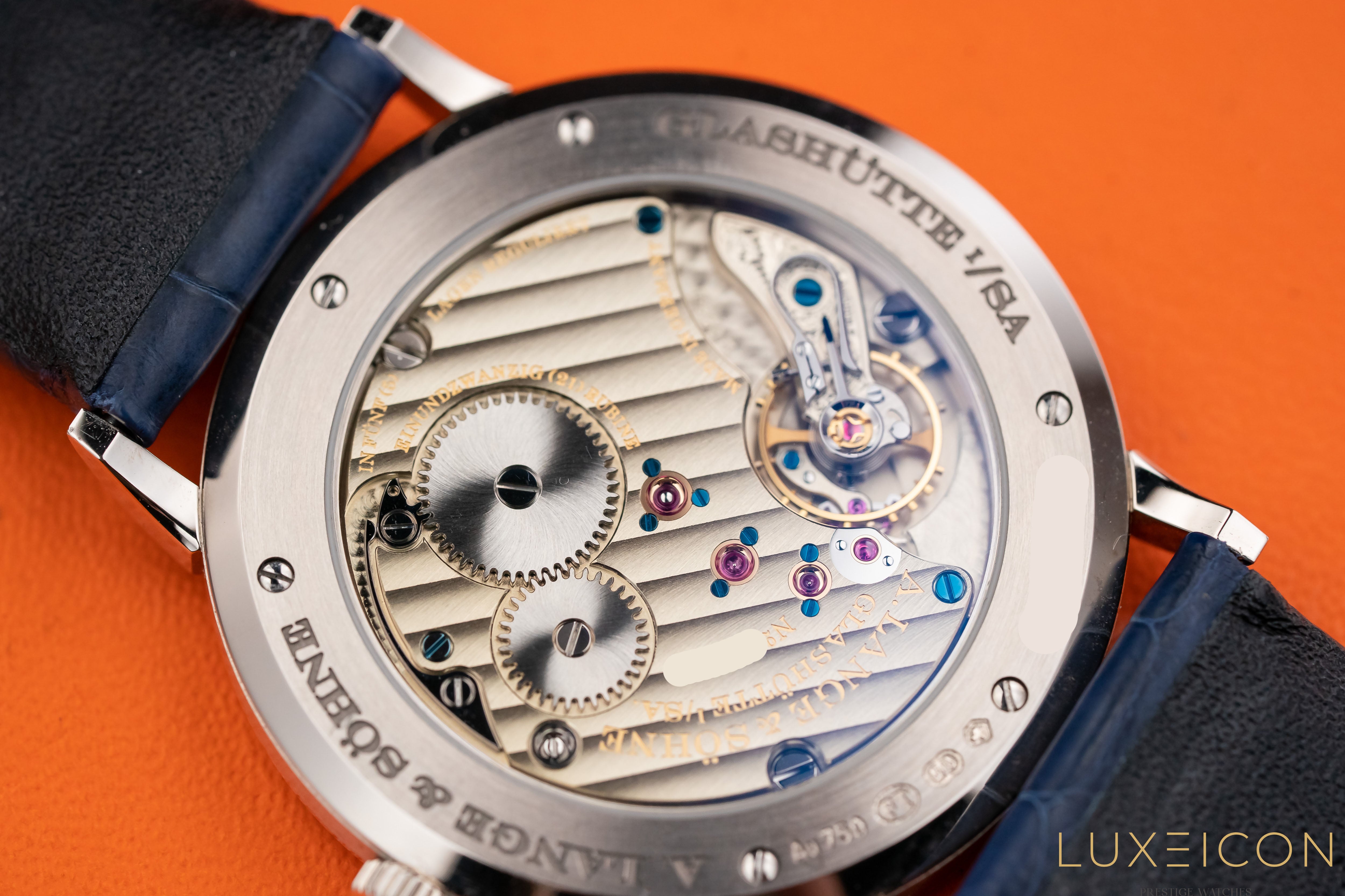 A. Lange & Söhne Saxonia Thin White Gold Copper-Blue Watch 205.086